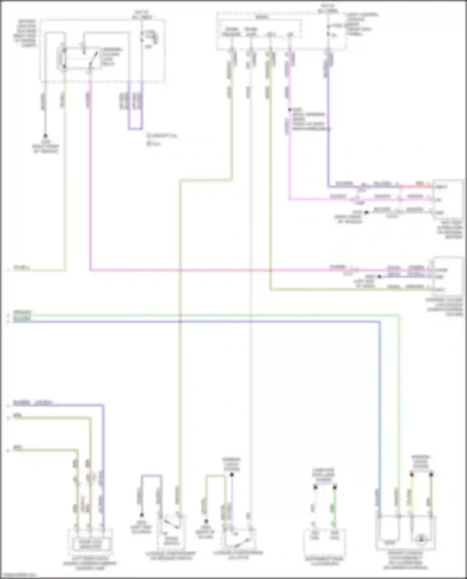 Mustang Ford VII (2022-2024): Power door locks circuit, w/o memory (4 of 4)