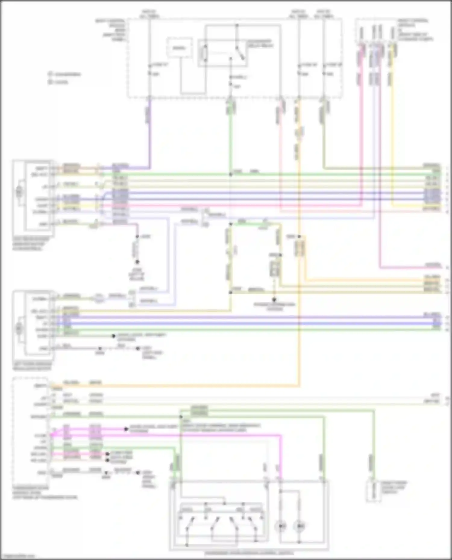 Mustang Ford VII (2022-2024): Power windows circuit, w/ memory (1 of 2)