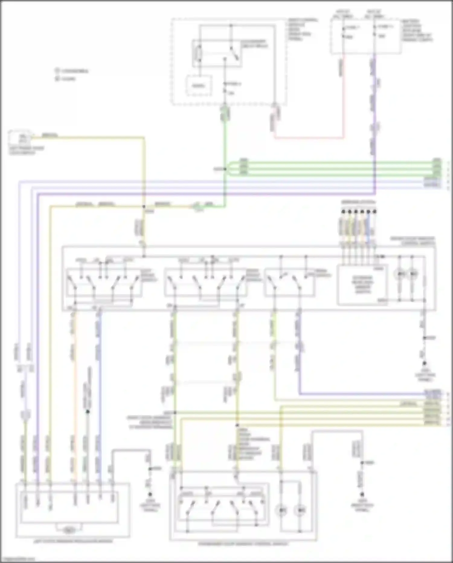 Mustang Ford VII (2022-2024): Power windows circuit, w/o memory (1 of 2)