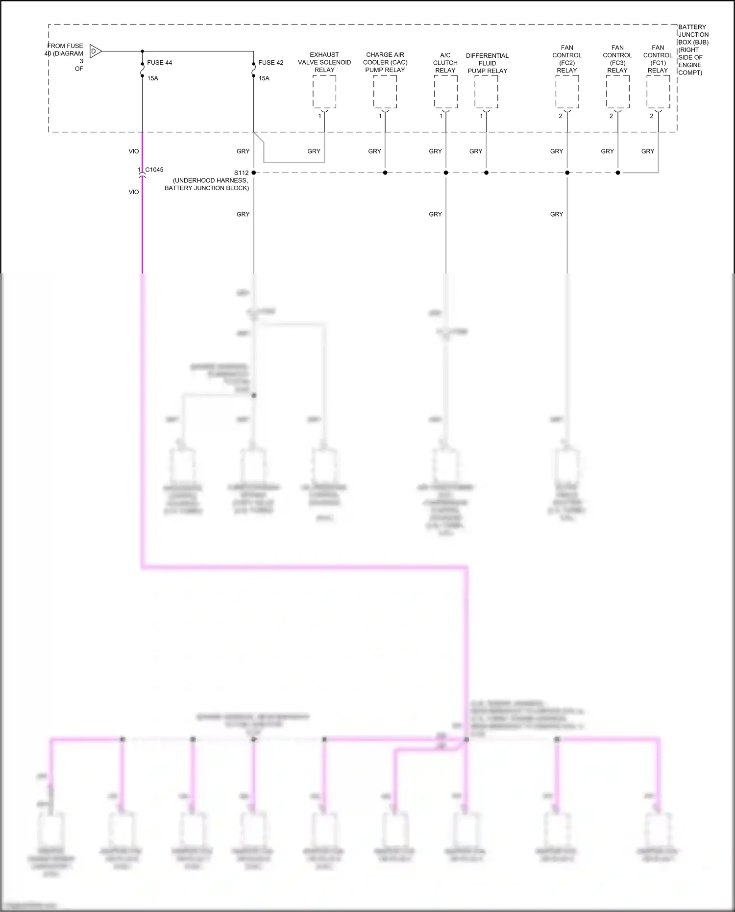 Wiring diagram active grille shutter for Ford Mustang VII (2022-2024) (6 of 6)