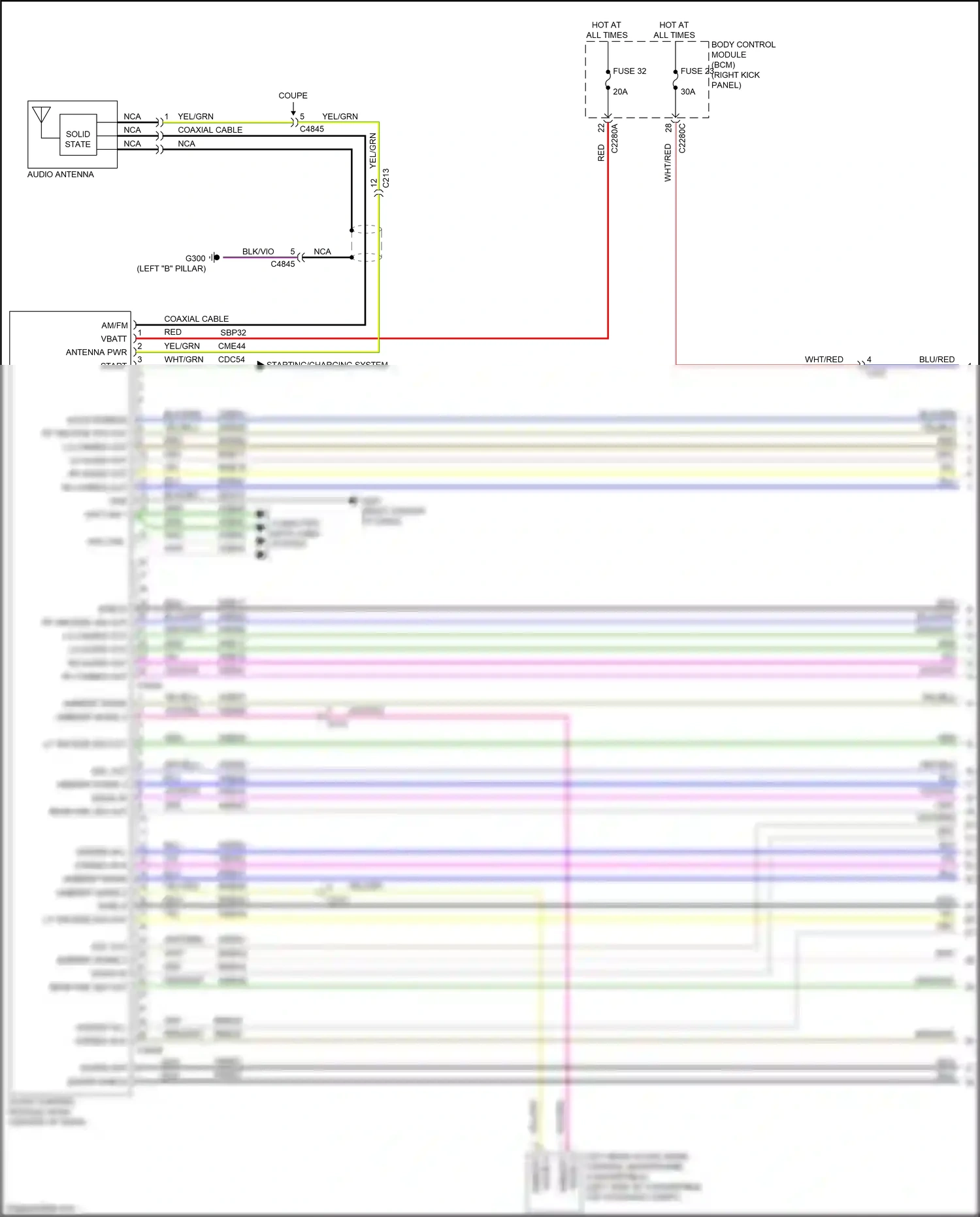 Wiring diagram audio enable for Ford Mustang VII (2022-2024) (1 of 8)