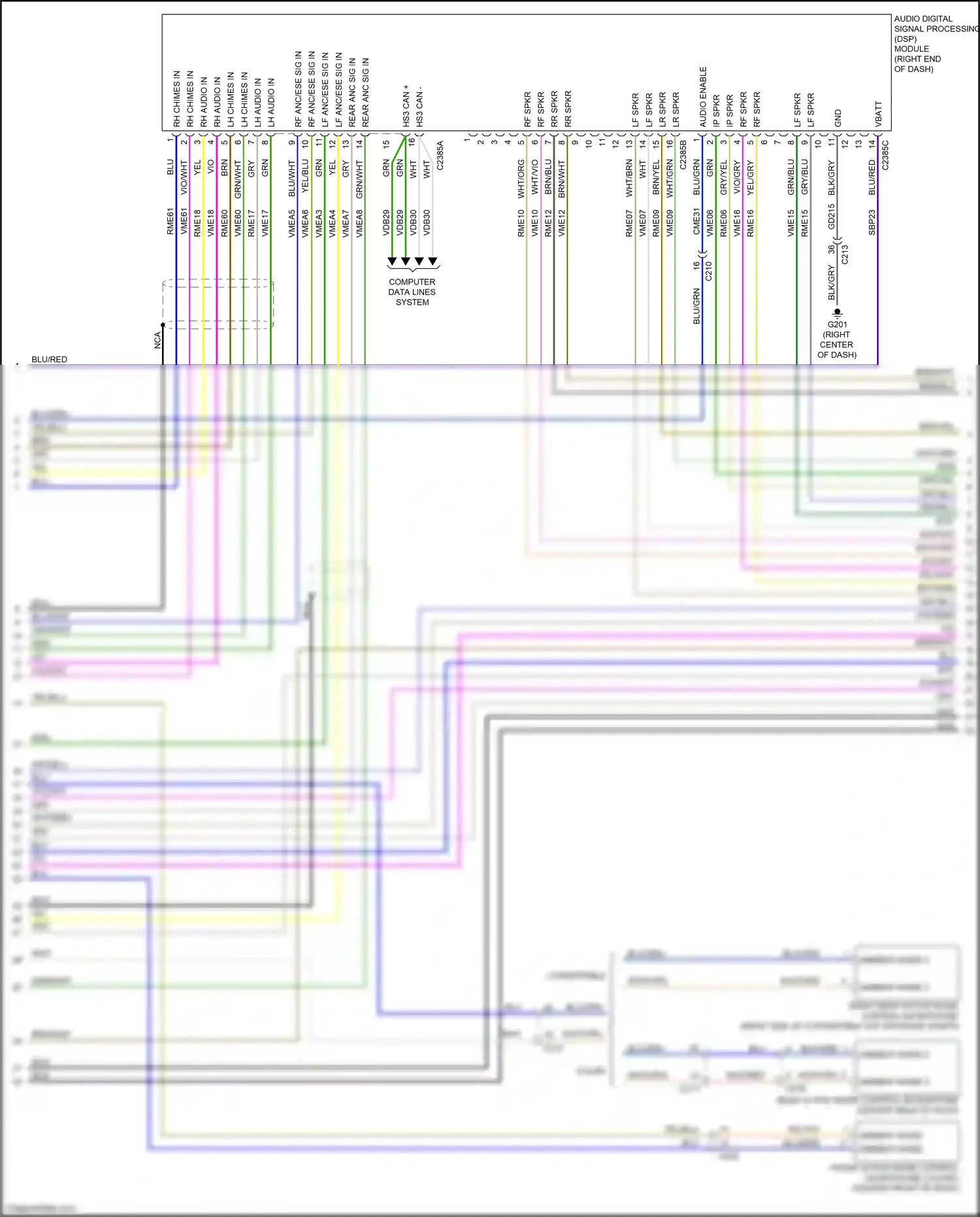 Wiring diagram audio enable for Ford Mustang VII (2022-2024) (4 of 8)