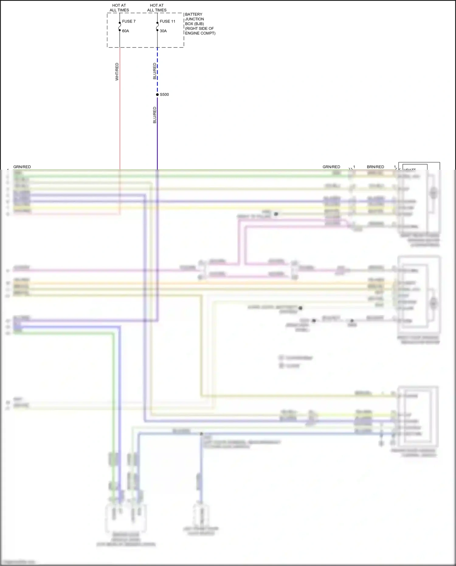 Wiring diagram blu/grn for Ford Mustang VII (2022-2024) (23 of 54)