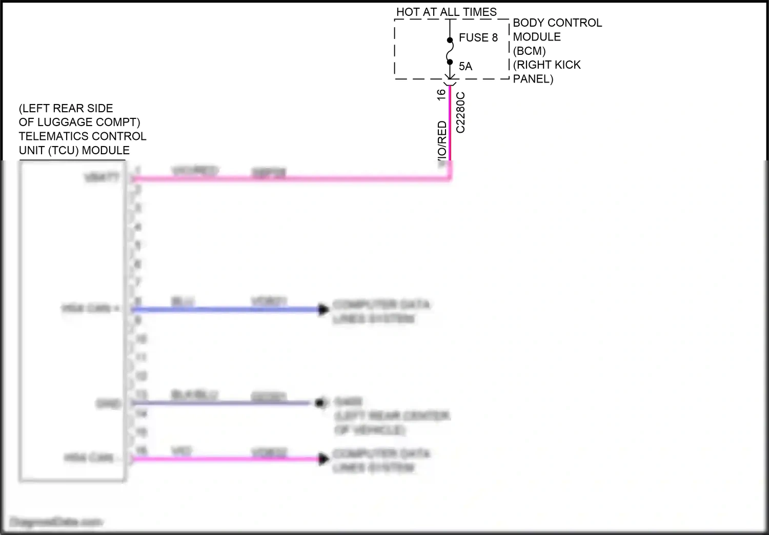 Wiring diagram computer data lines system for Ford Mustang VII (2022-2024) (53 of 93)