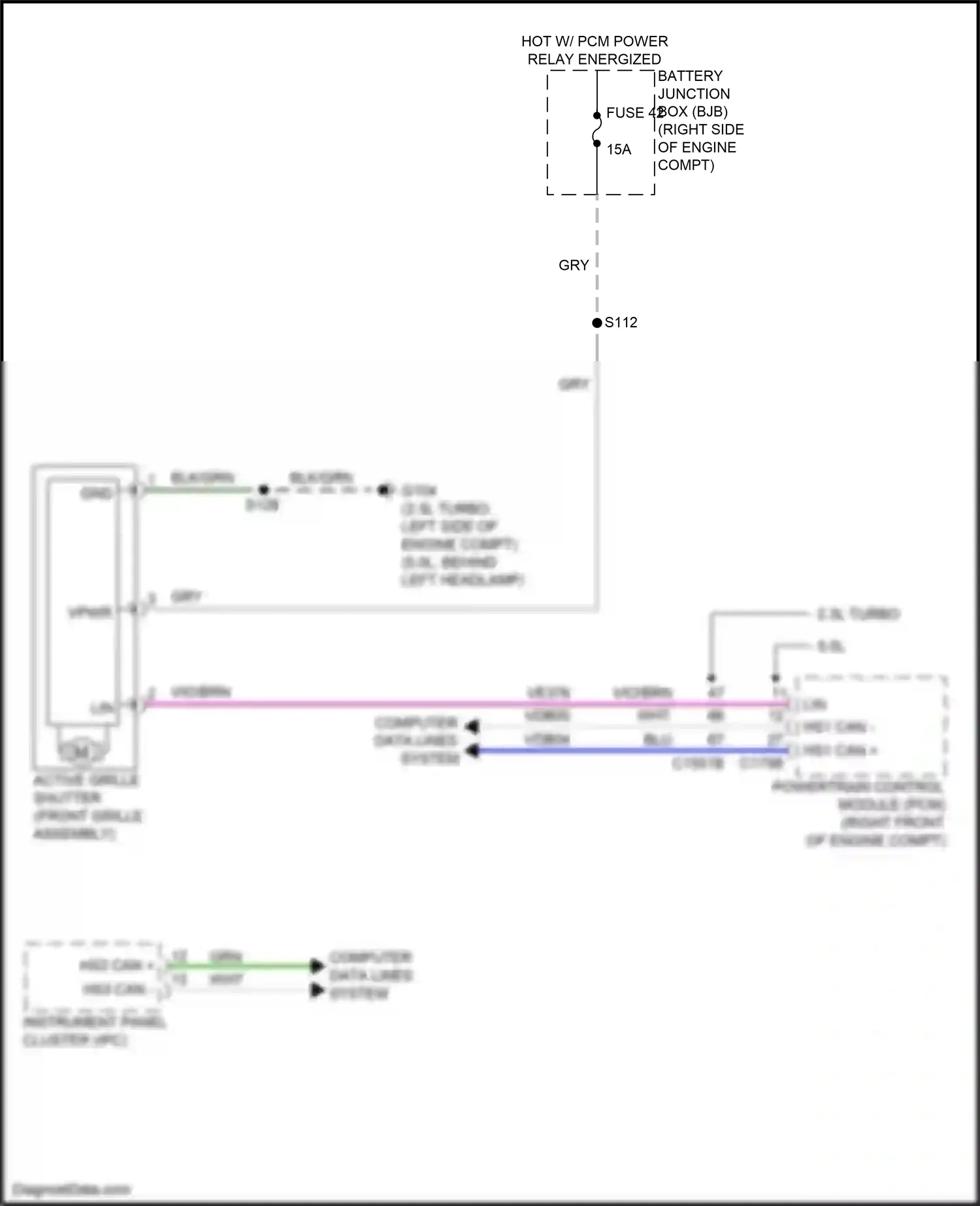 Wiring diagram computer data lines system for Ford Mustang VII (2022-2024) (1 of 93)