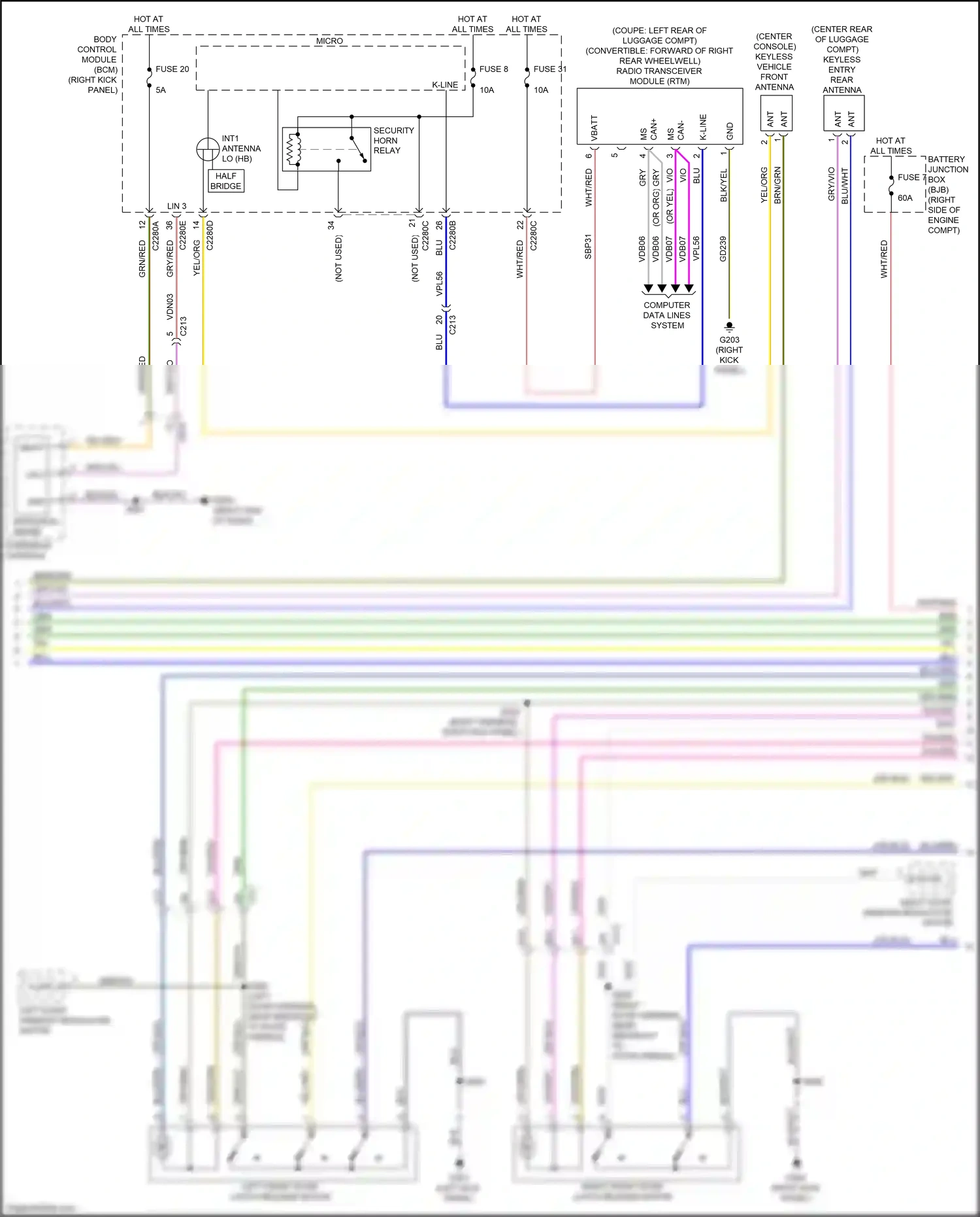 Wiring diagram computer data lines system for Ford Mustang VII (2022-2024) (15 of 93)