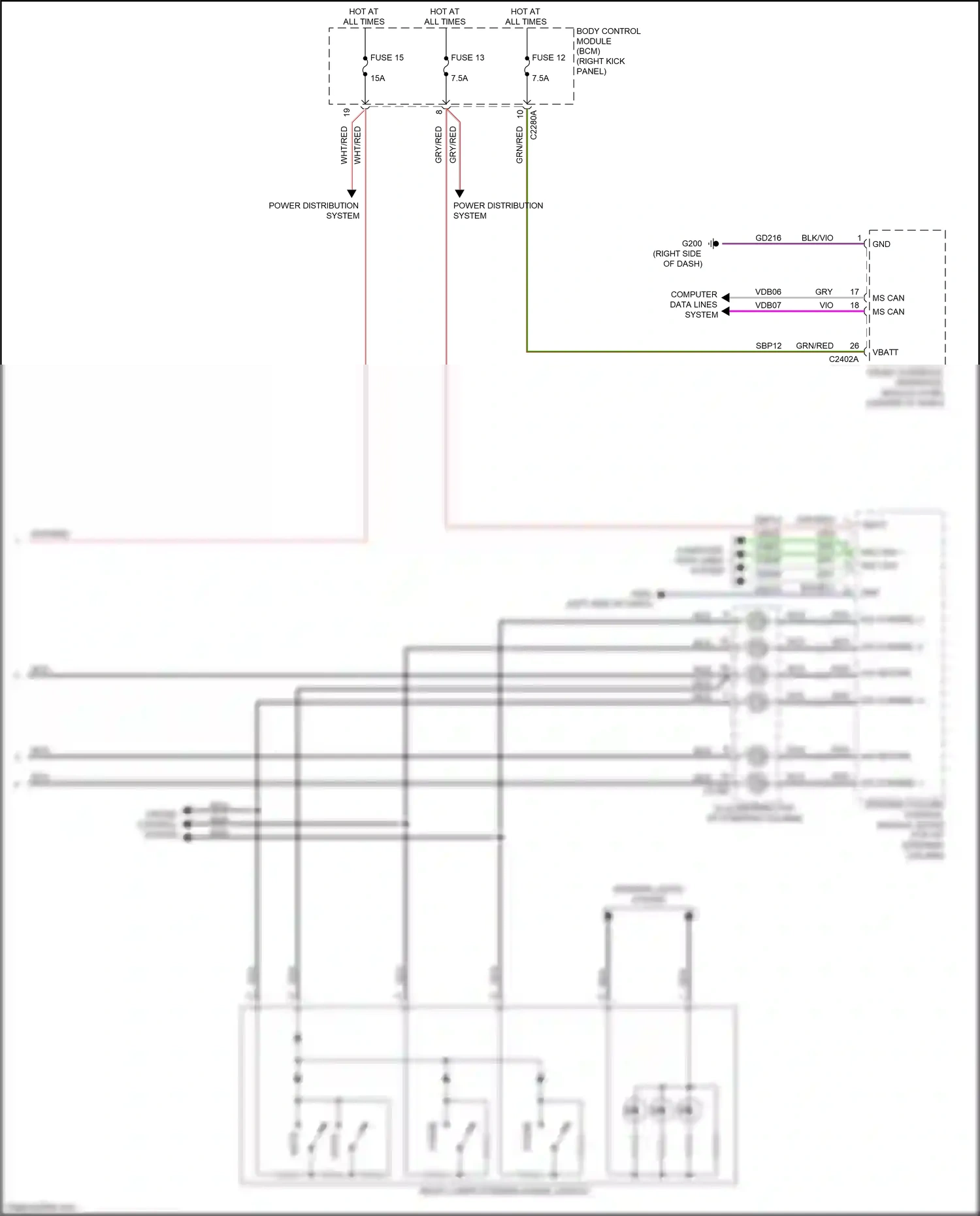 Wiring diagram computer data lines system for Ford Mustang VII (2022-2024) (44 of 93)