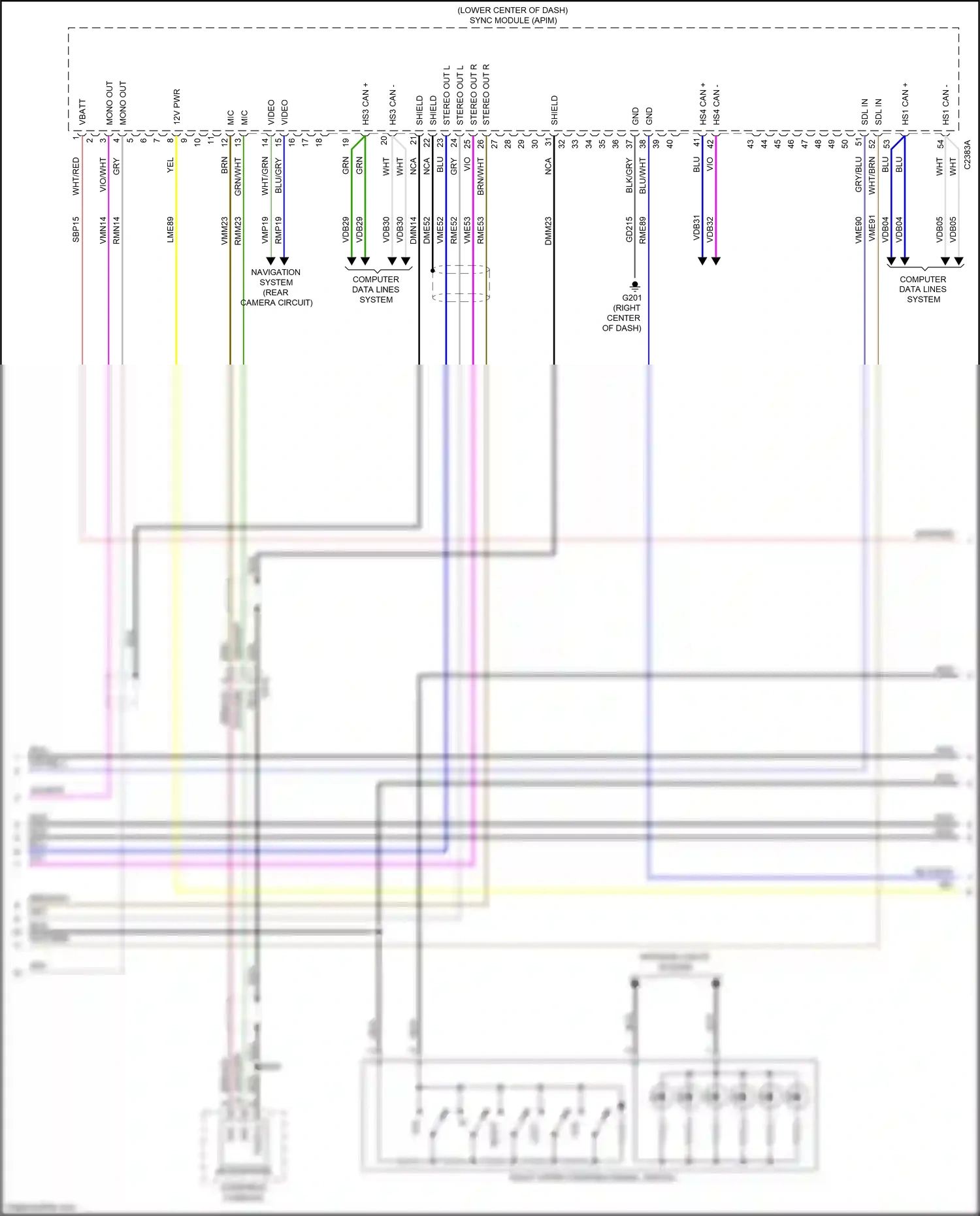 Wiring diagram computer data lines system for Ford Mustang VII (2022-2024) (59 of 93)