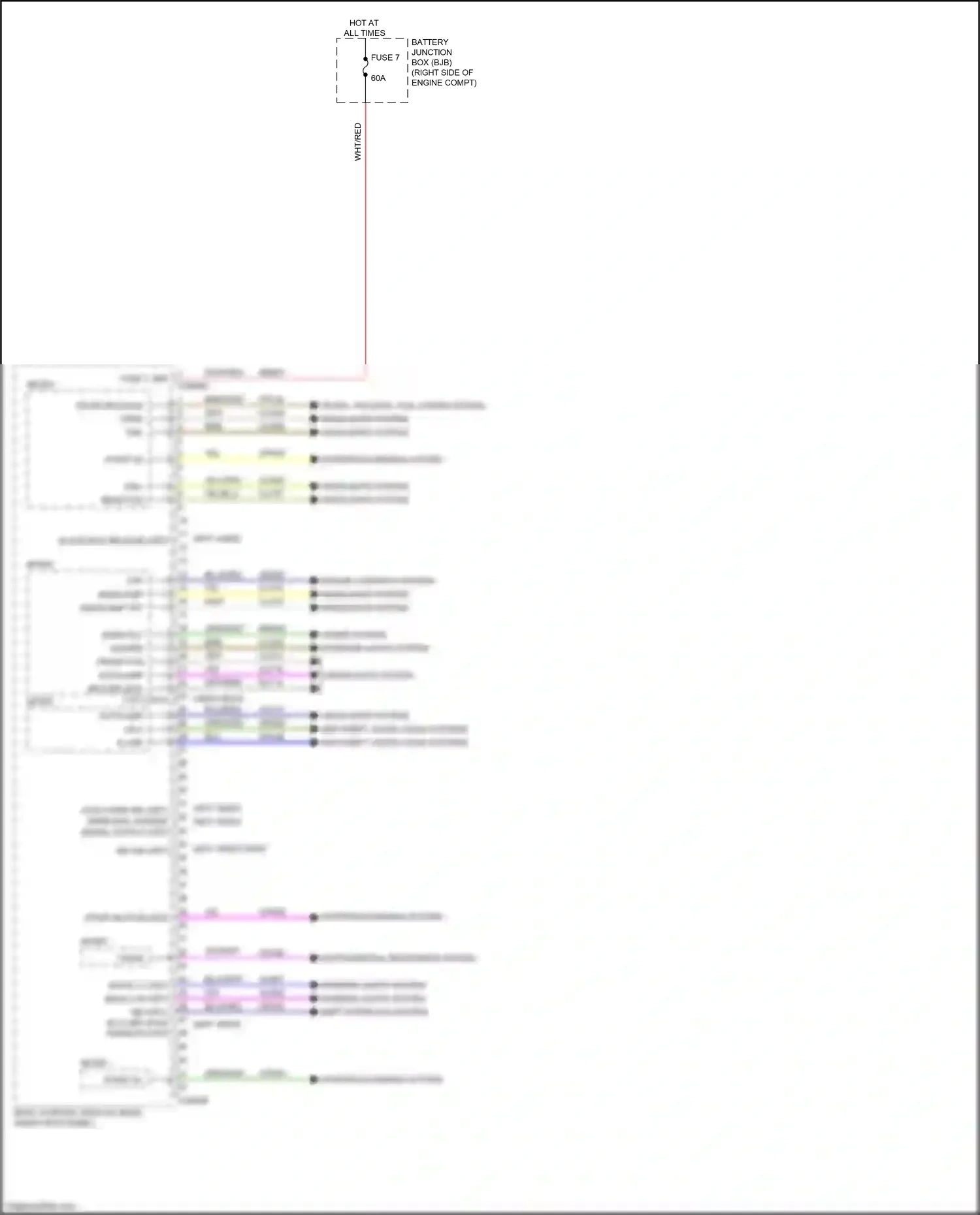 Wiring diagram dim + for Ford Mustang VII (2022-2024) (1 of 3)