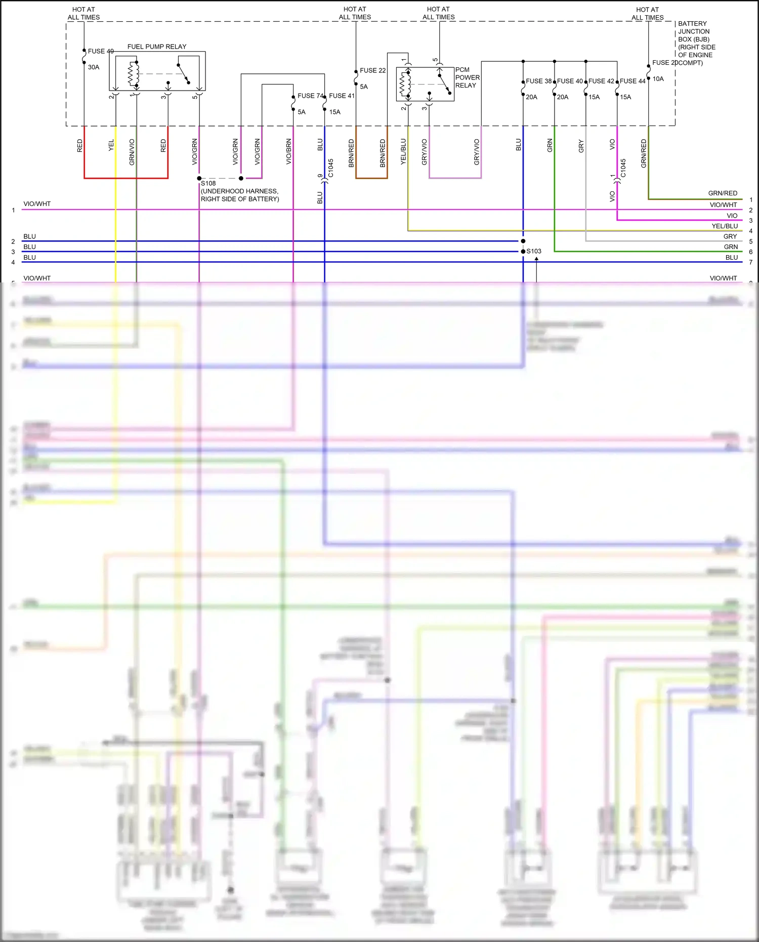 Wiring diagram fuel pump control module for Ford Mustang VII (2022-2024) (3 of 3)