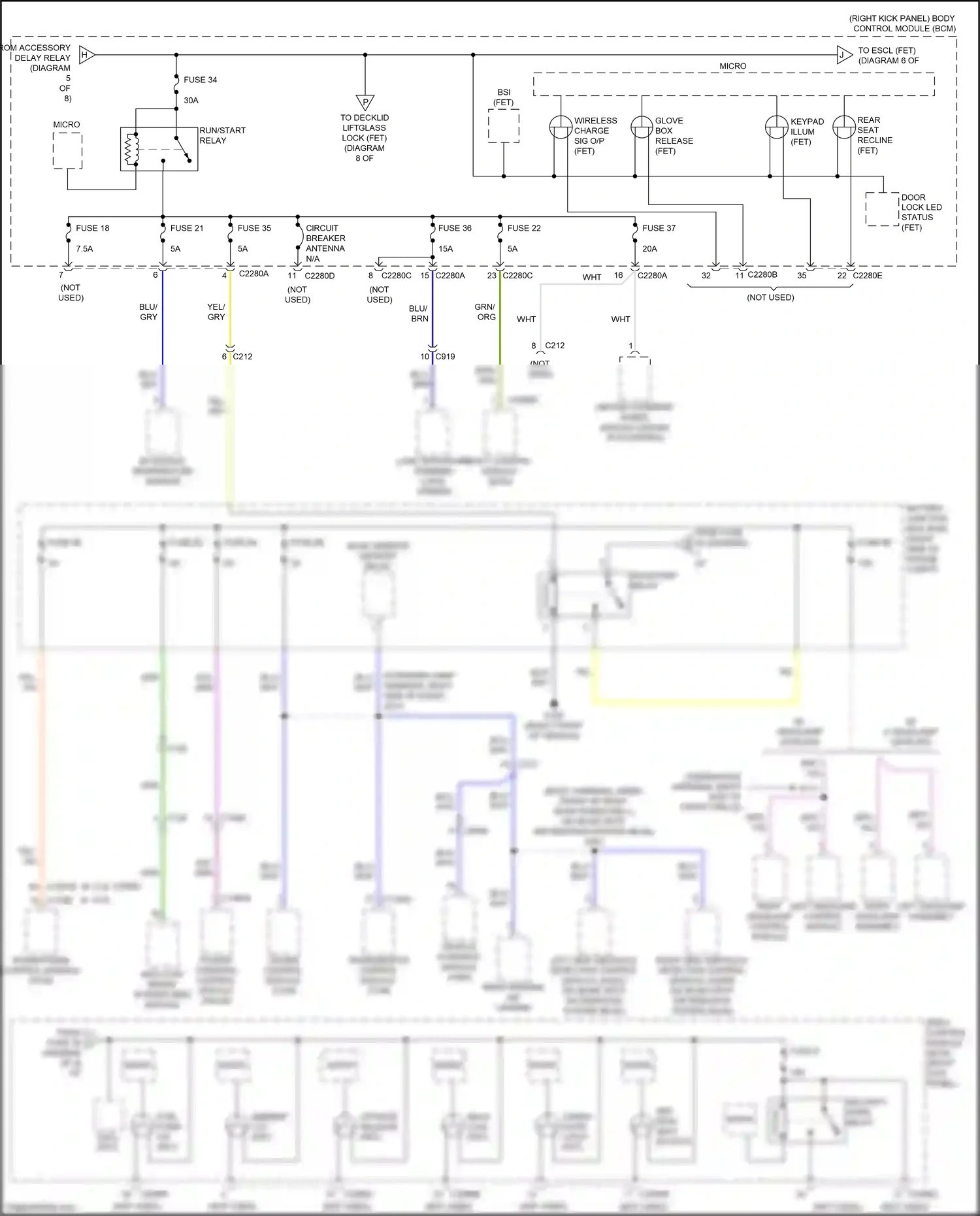 Wiring diagram left headlamp control module for Ford Mustang VII (2022-2024) (1 of 1)
