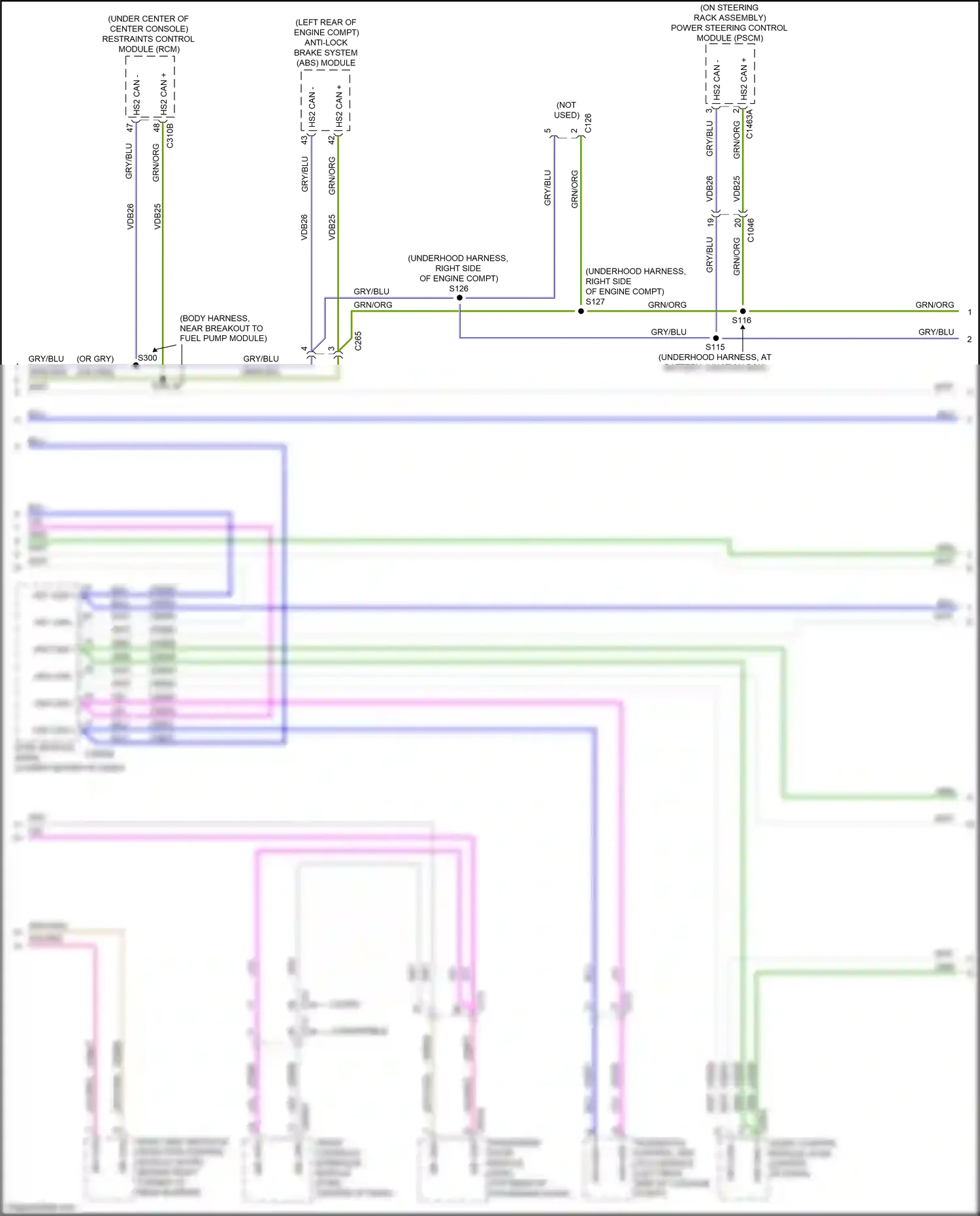 Wiring diagram ms can + for Ford Mustang VII (2022-2024) (5 of 34)