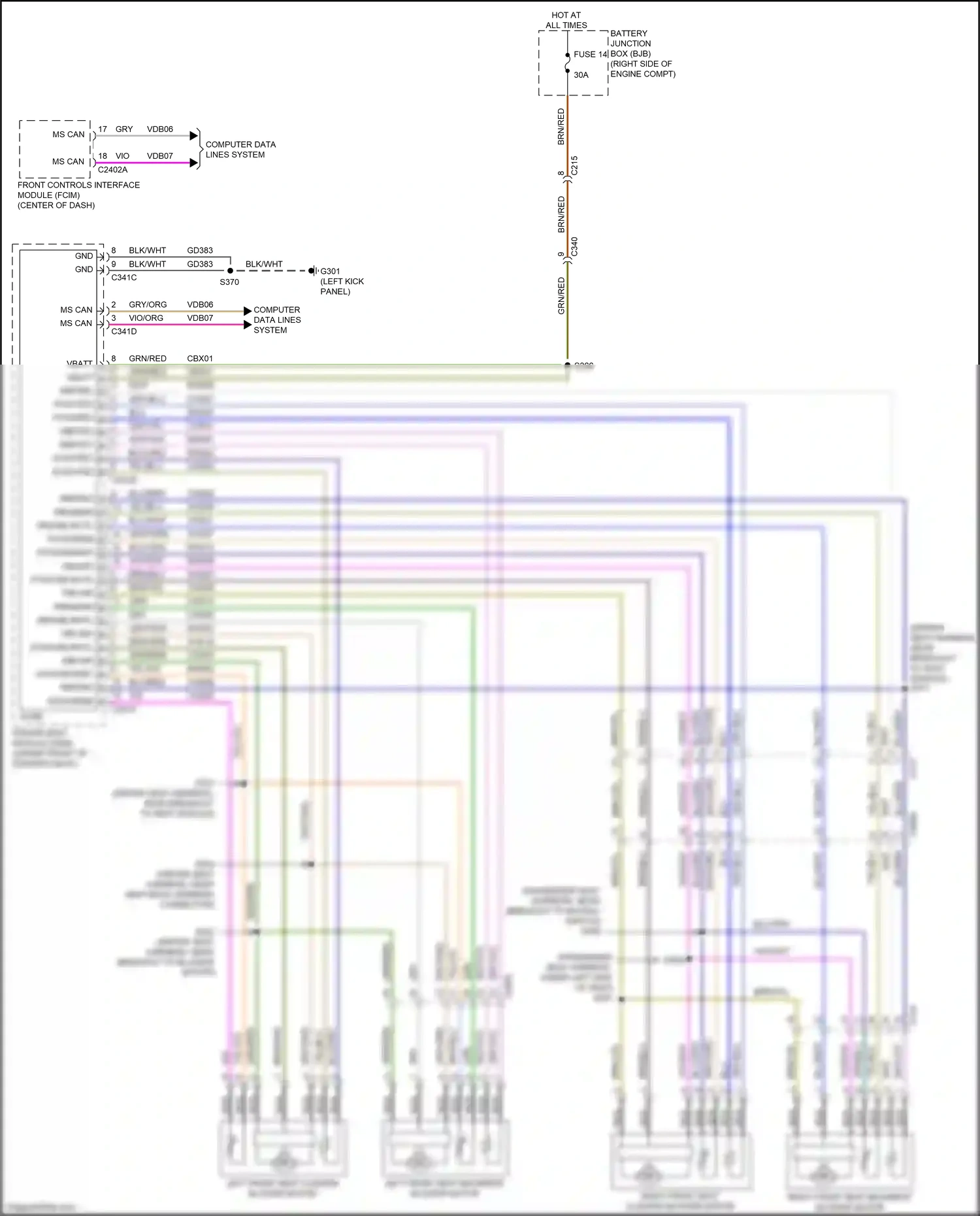 Wiring diagram pcshted- for Ford Mustang VII (2022-2024) (1 of 2)