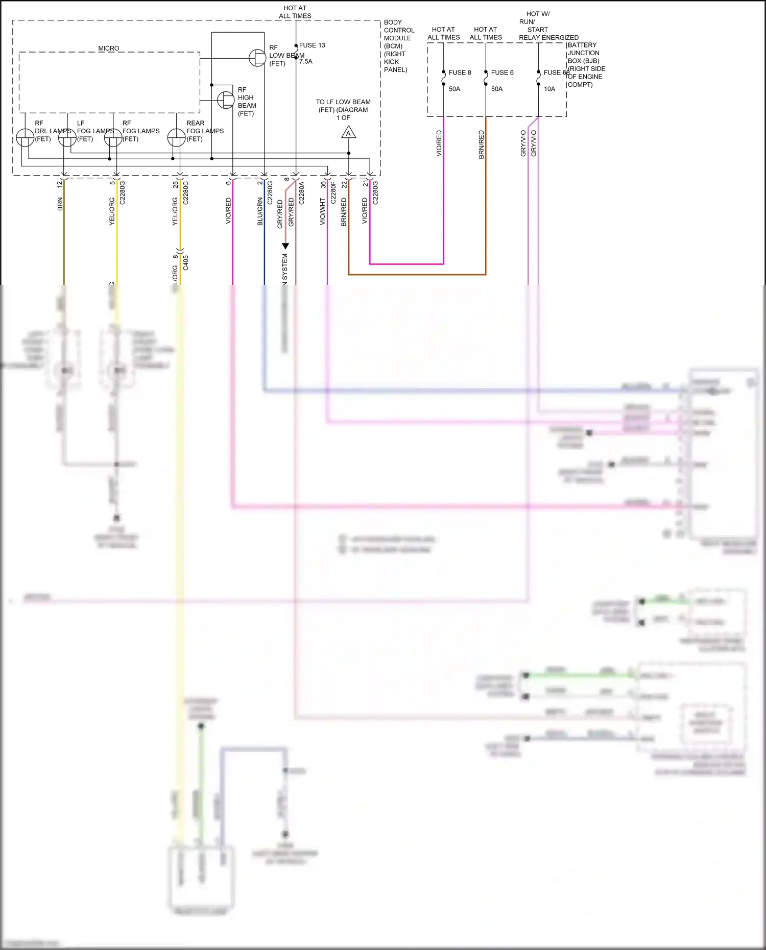 Wiring diagram power distribution system for Ford Mustang VII (2022-2024) (12 of 20)