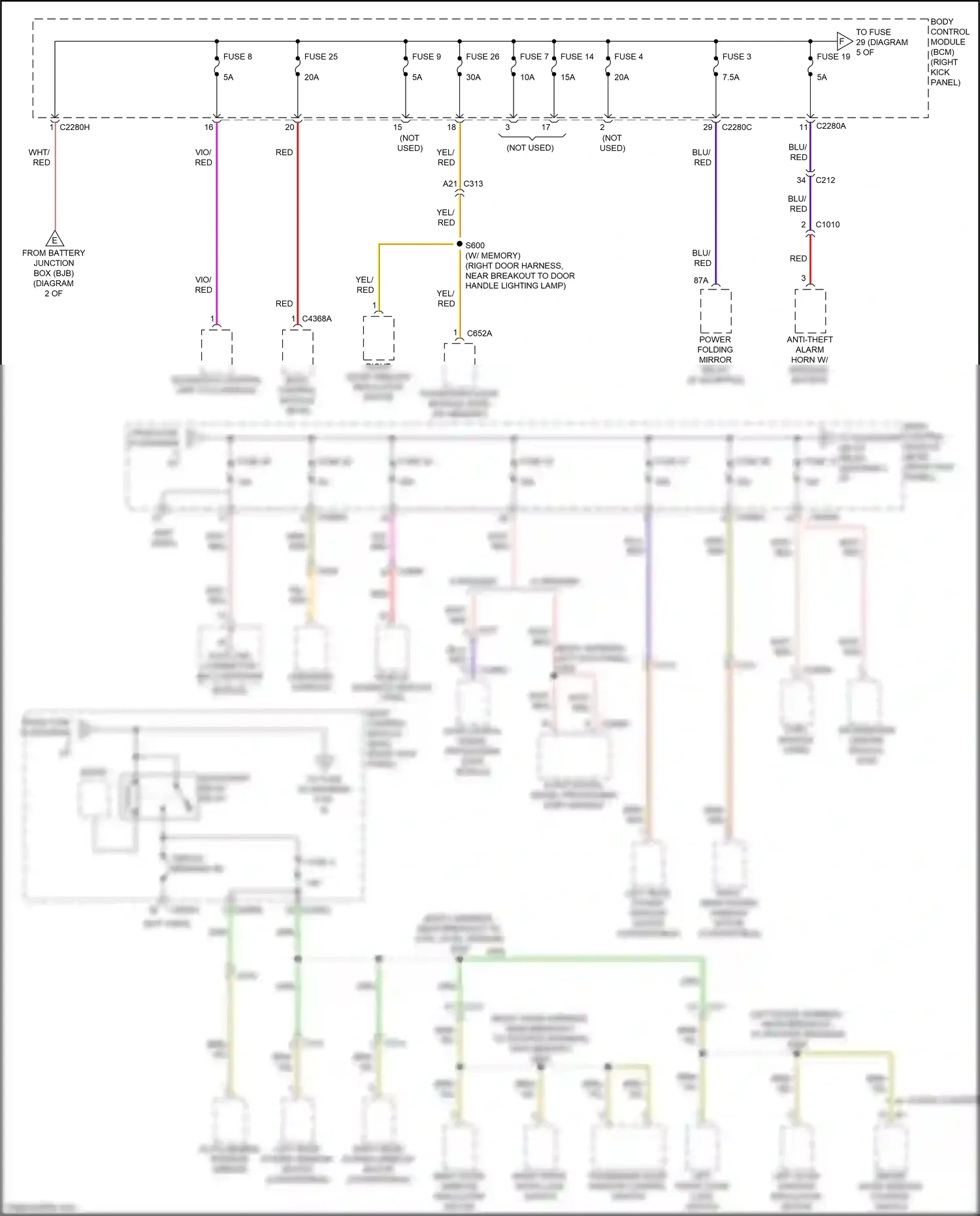 Wiring diagram w/ memory for Ford Mustang VII (2022-2024) (9 of 9)