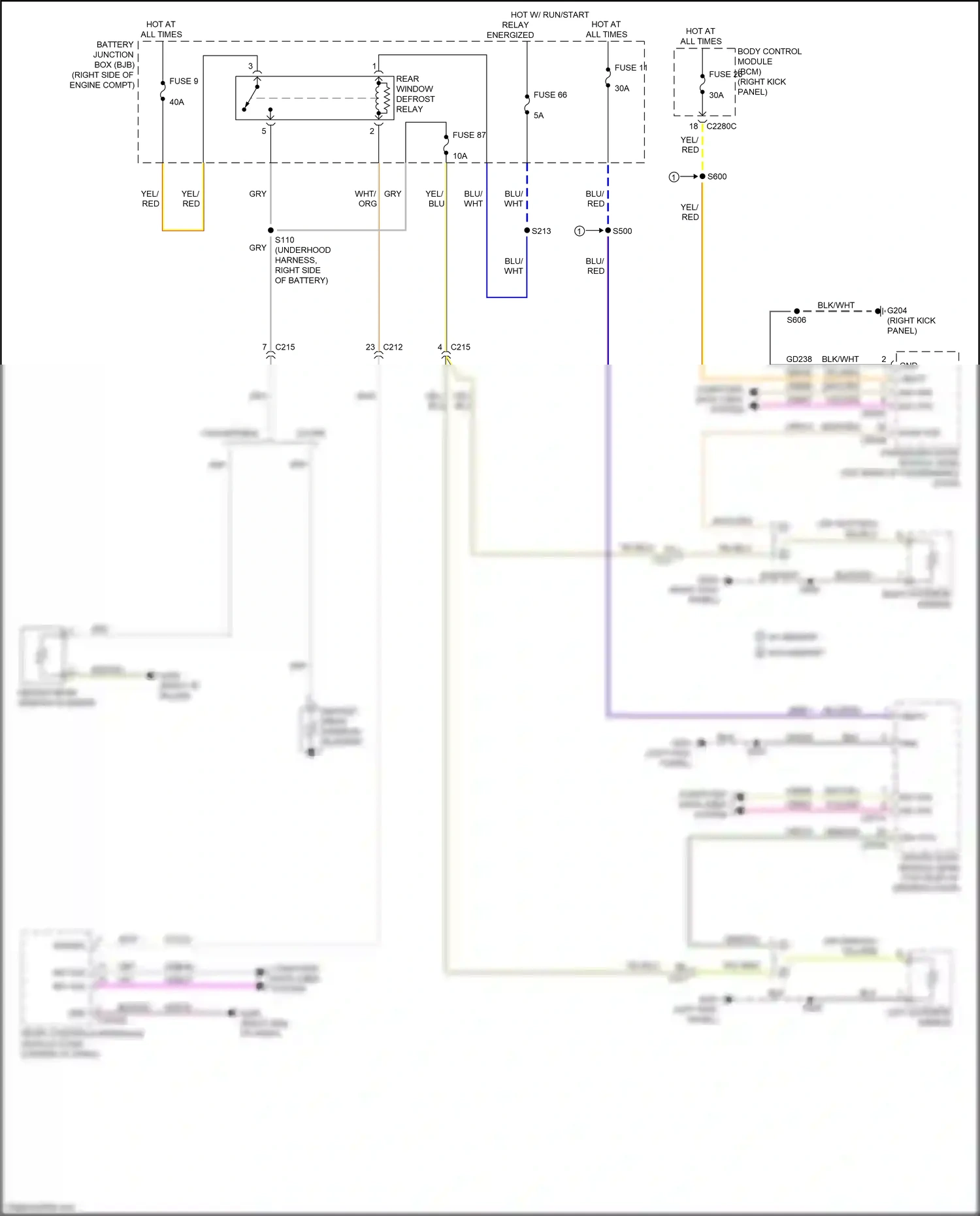 Wiring diagram w/ memory for Ford Mustang VII (2022-2024) (3 of 9)