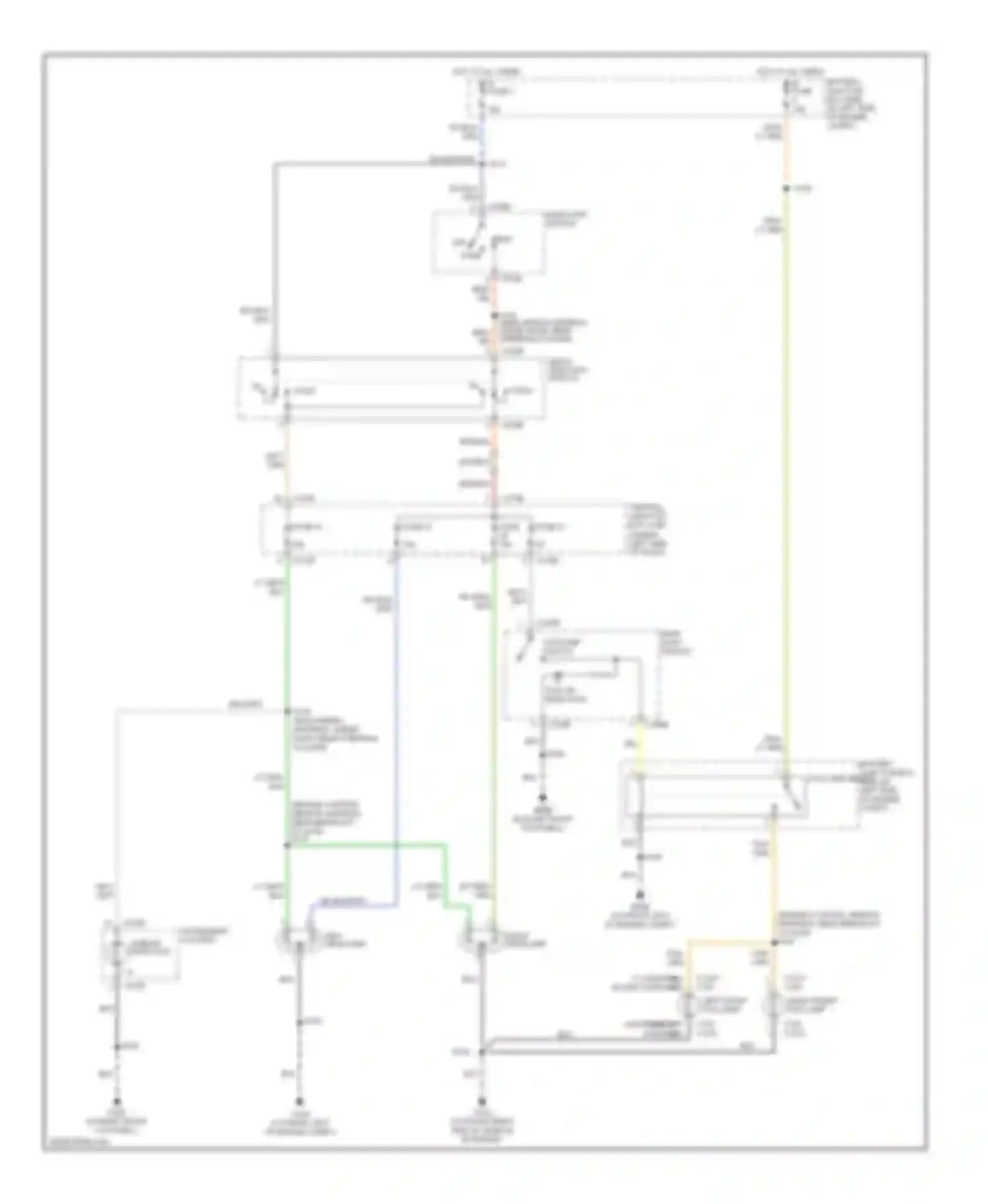Pickup F150 Ford  (1996-2012): Headlamps/fog lamps circuit, without drl