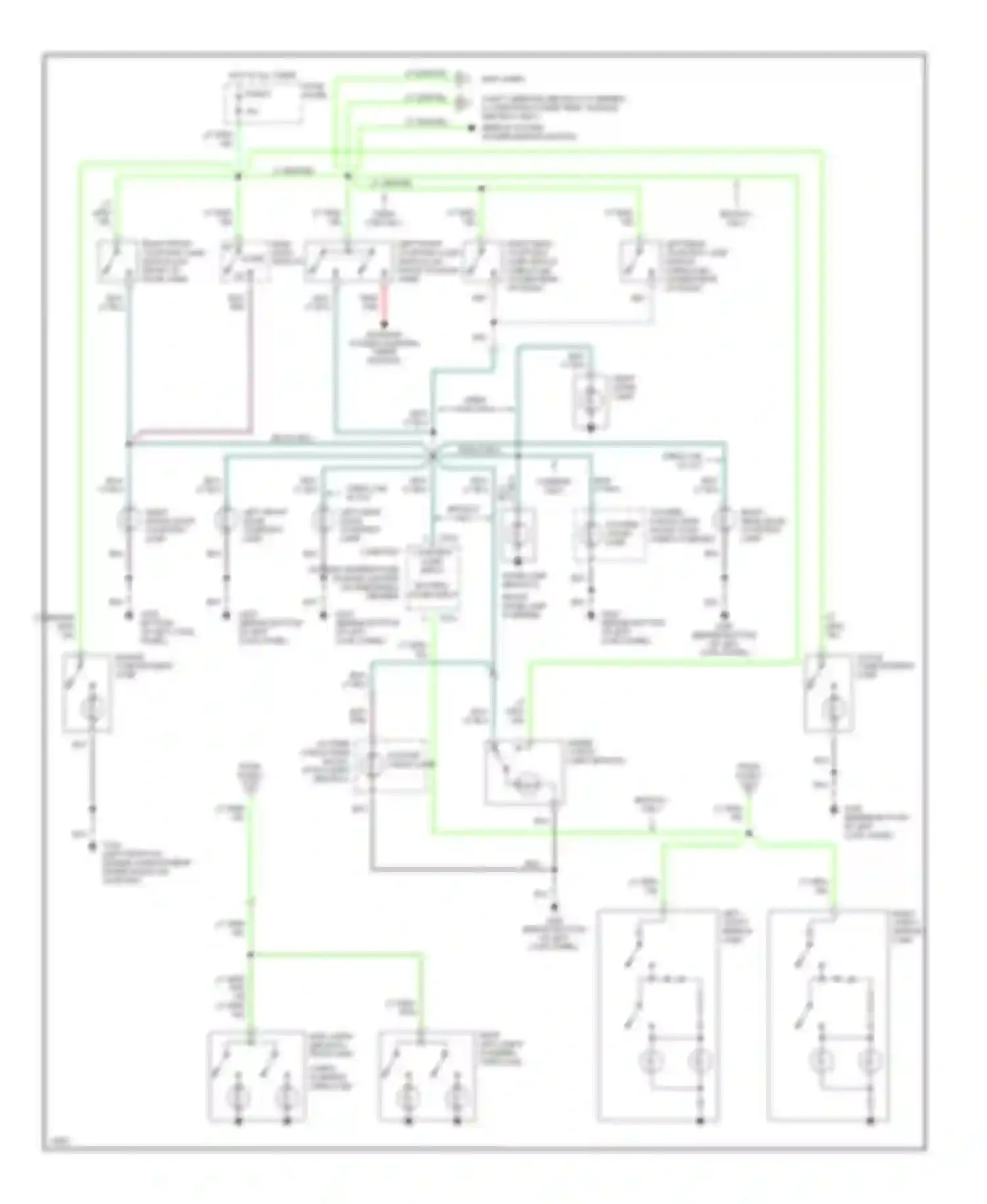 Pickup F150 Ford  (1996-2012): Courtesy lamps circuit, without keyless entry