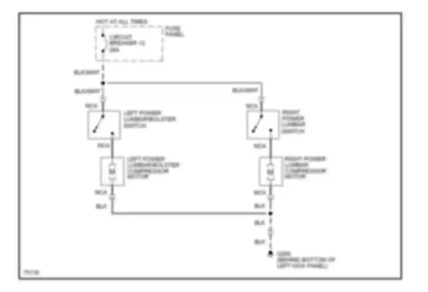 Pickup F150 Ford  (1996-2012): Lumbar/bolster circuit, with captain's chairs
