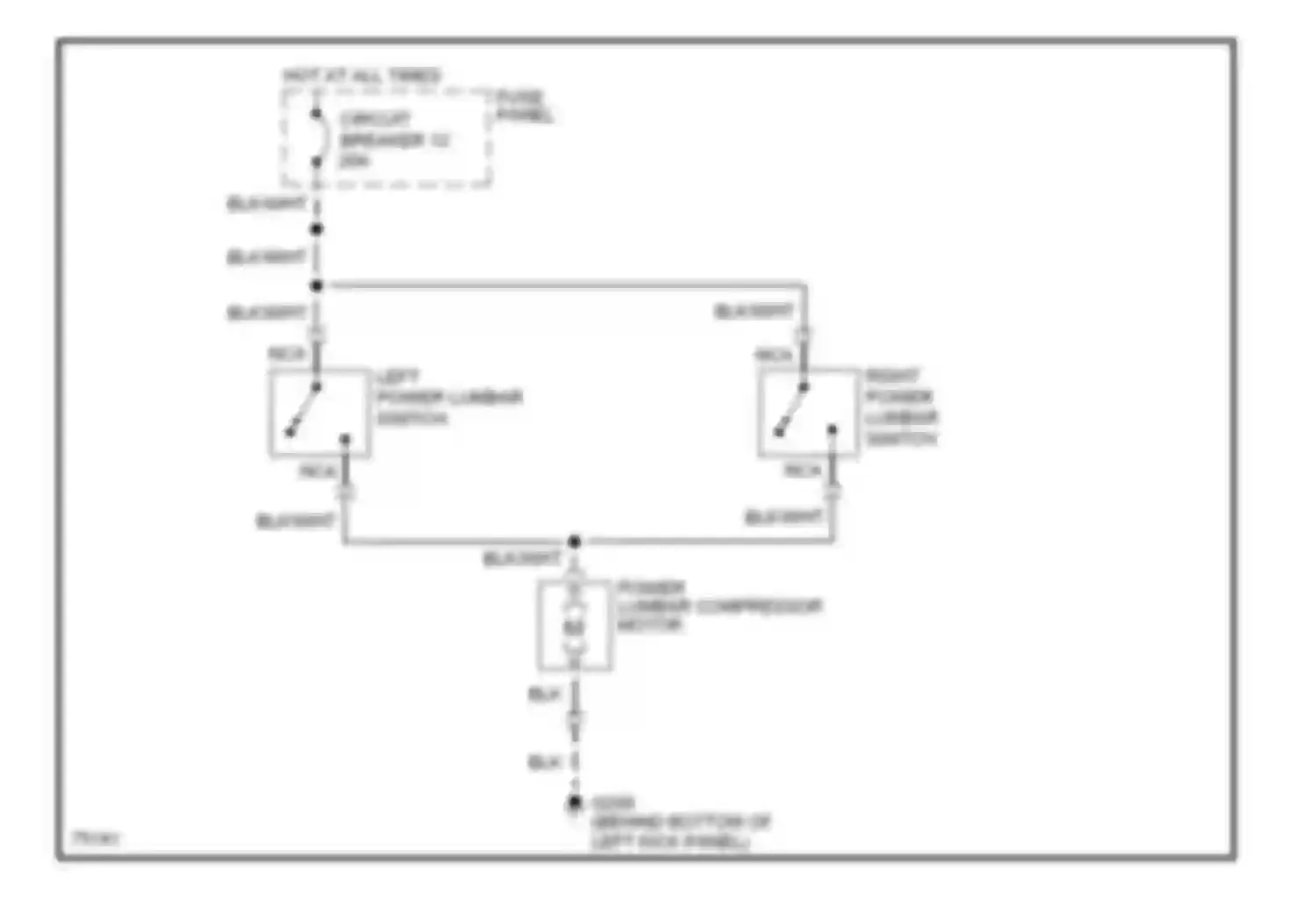 Pickup F150 Ford  (1996-2012): Lumbar circuit, with cloth bench