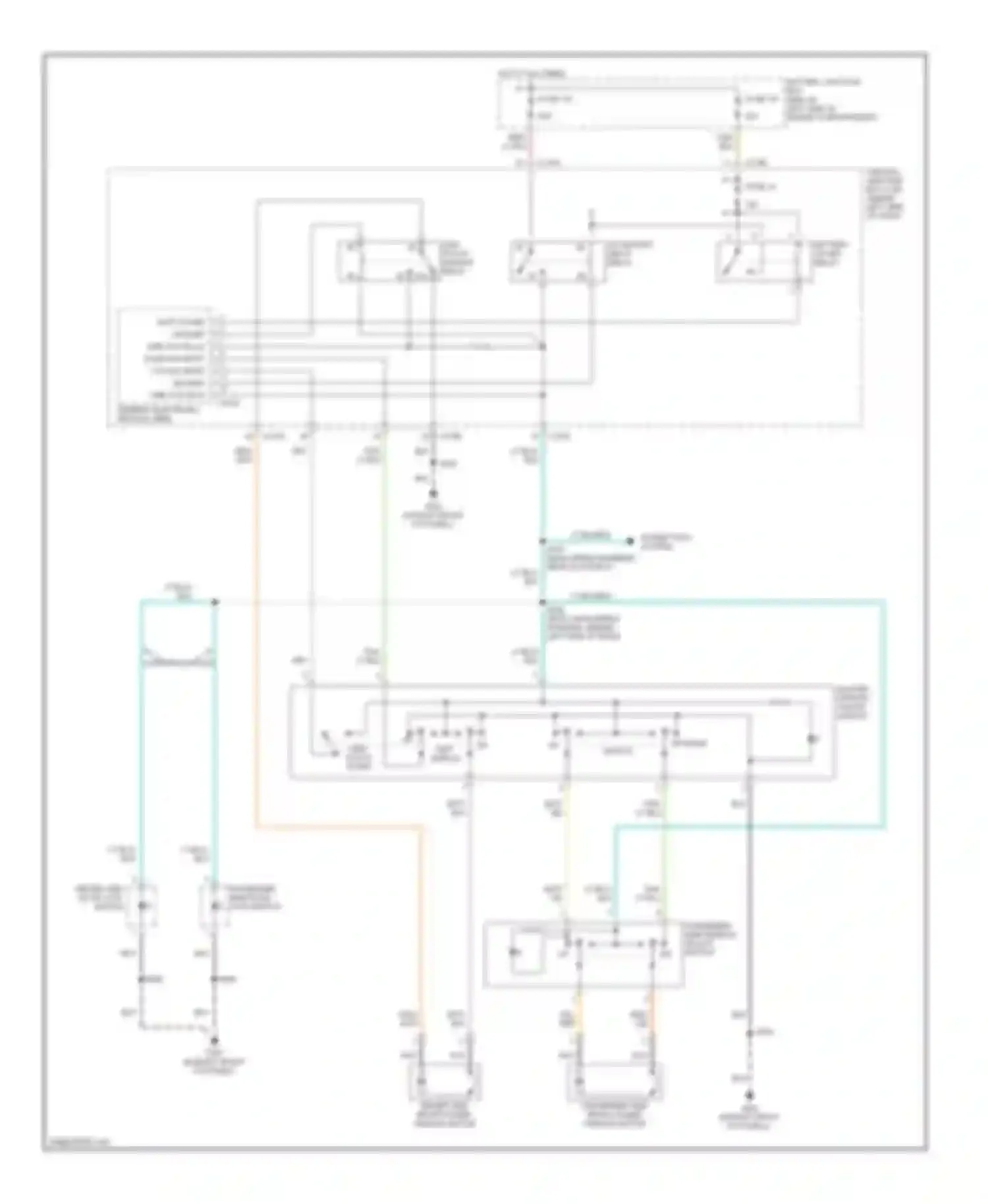 Pickup F150 Ford  (1996-2012): Power windows circuit, except supercrew