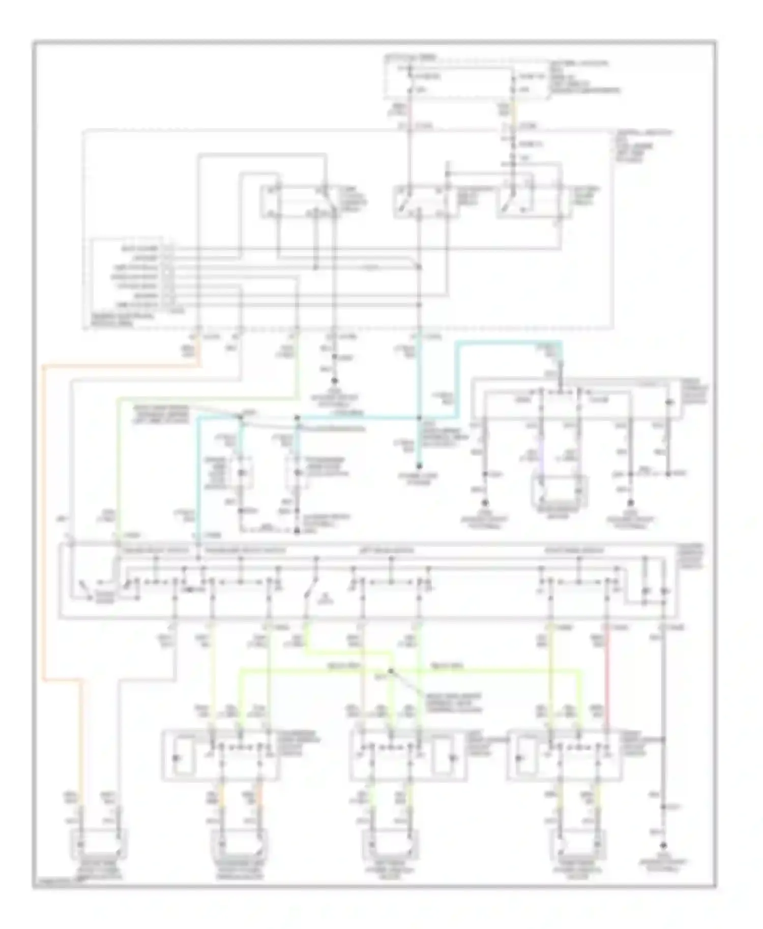 Pickup F150 Ford  (1996-2012): Power windows circuit, supercrew