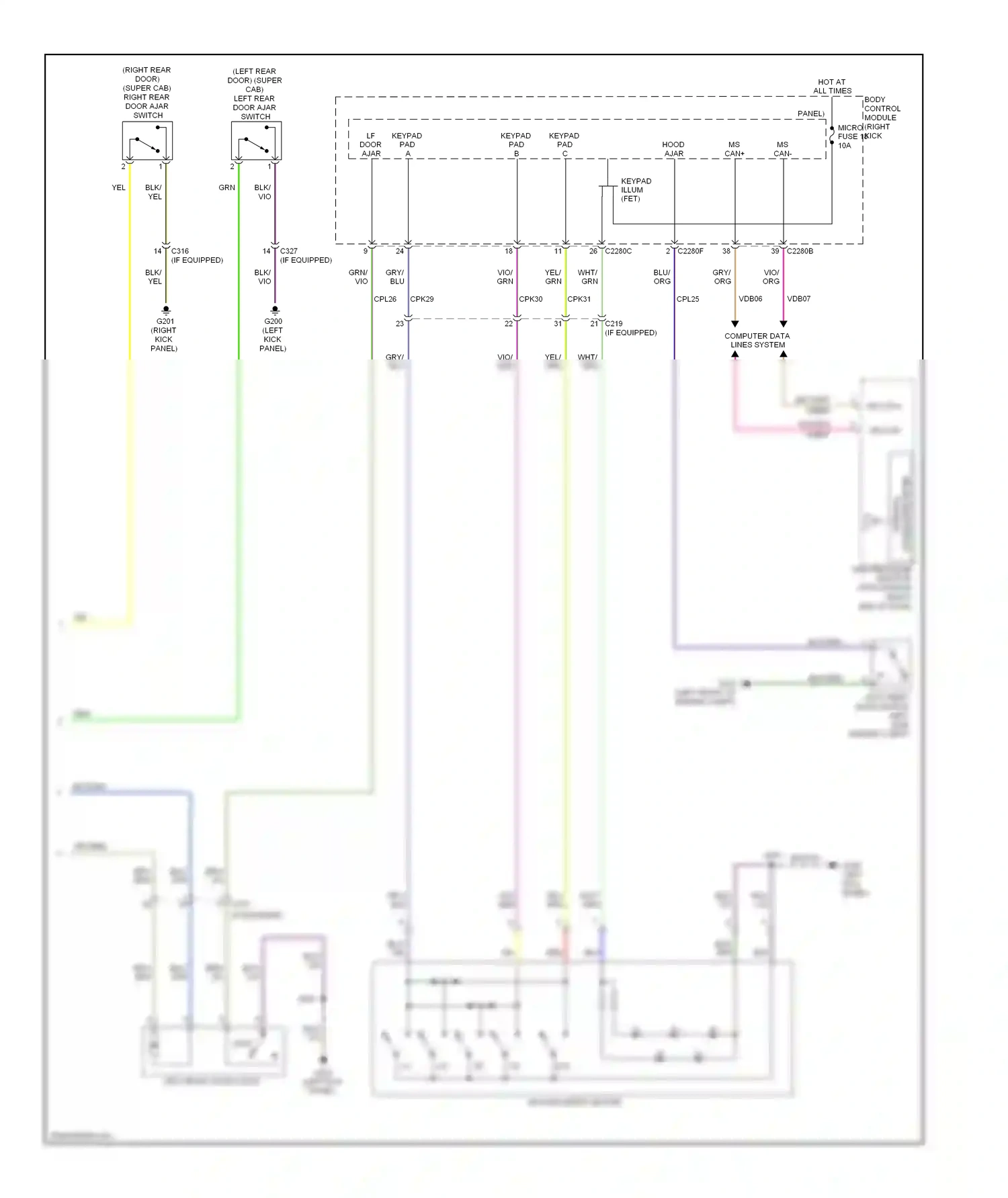 Ford Pickup F150  (1996-2012) computer data lines system wiring diagram  (66 of 145)