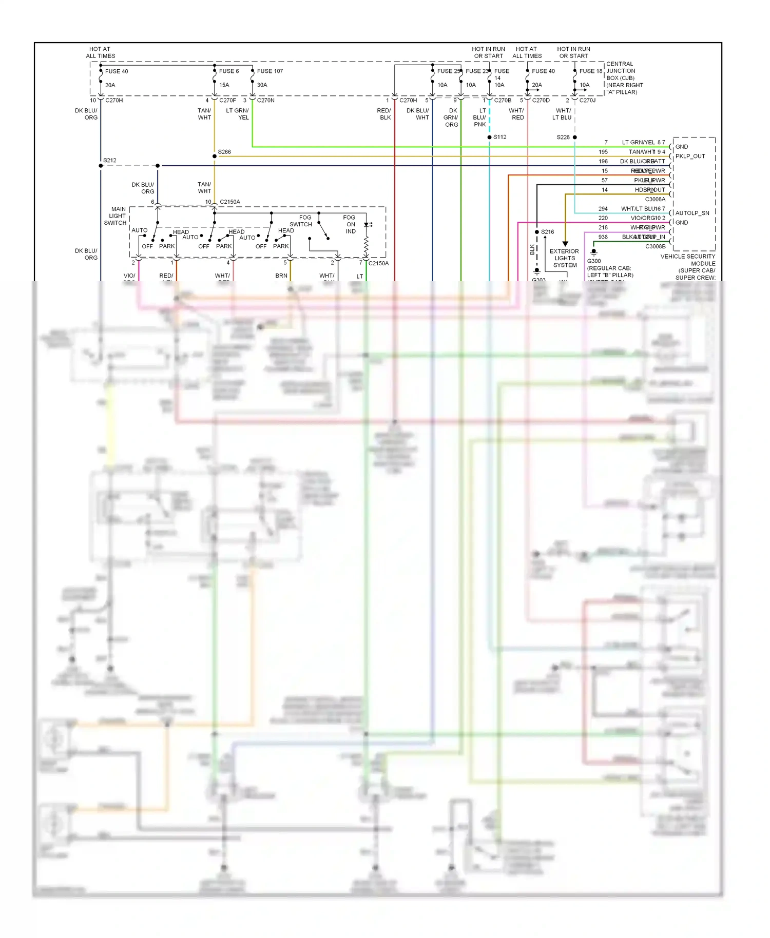Ford Pickup F150  (1996-2012) control solid state wiring diagram  (1 of 3)