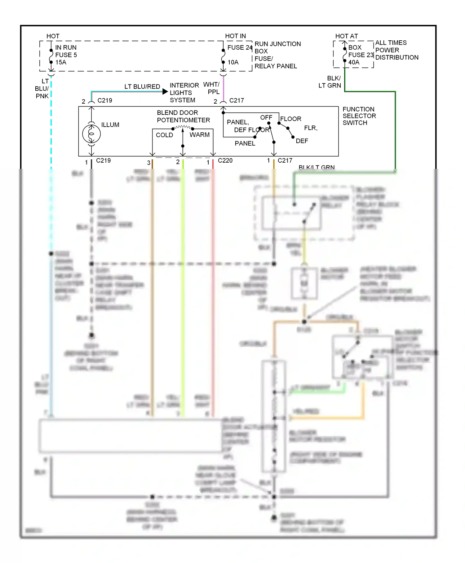 Ford Pickup F150  (1996-2012) function selector switch wiring diagram  (5 of 5)