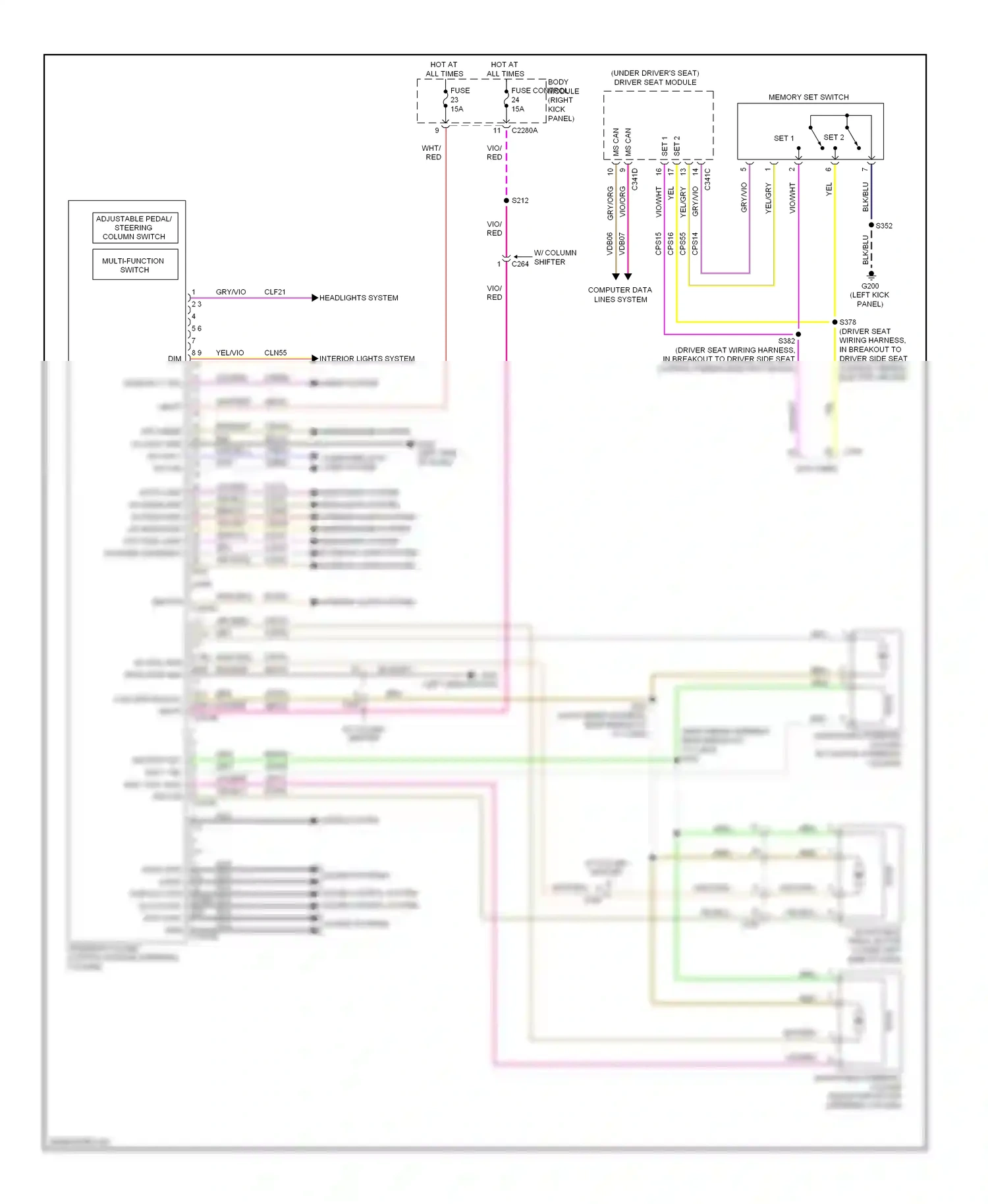 Ford Pickup F150  (1996-2012) multi- function switch wiring diagram  (11 of 20)