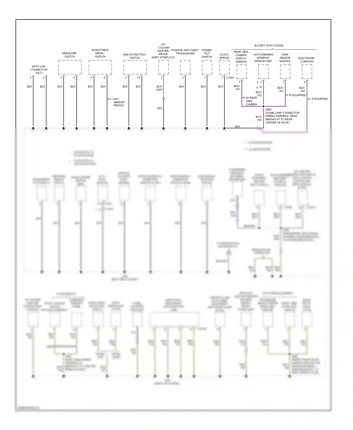 Ford Pickup F150  (1996-2012) multi- function switch wiring diagram  (7 of 20)