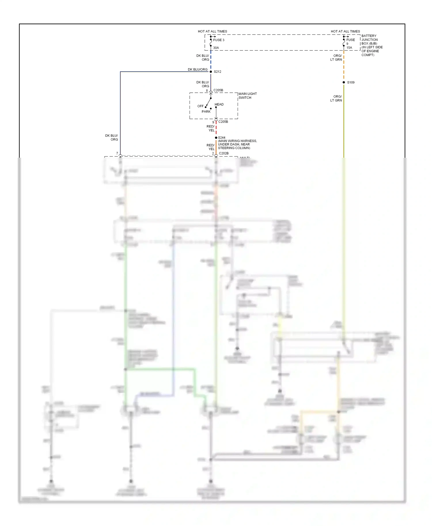 Ford Pickup F150  (1996-2012) multi- function switch wiring diagram  (17 of 20)