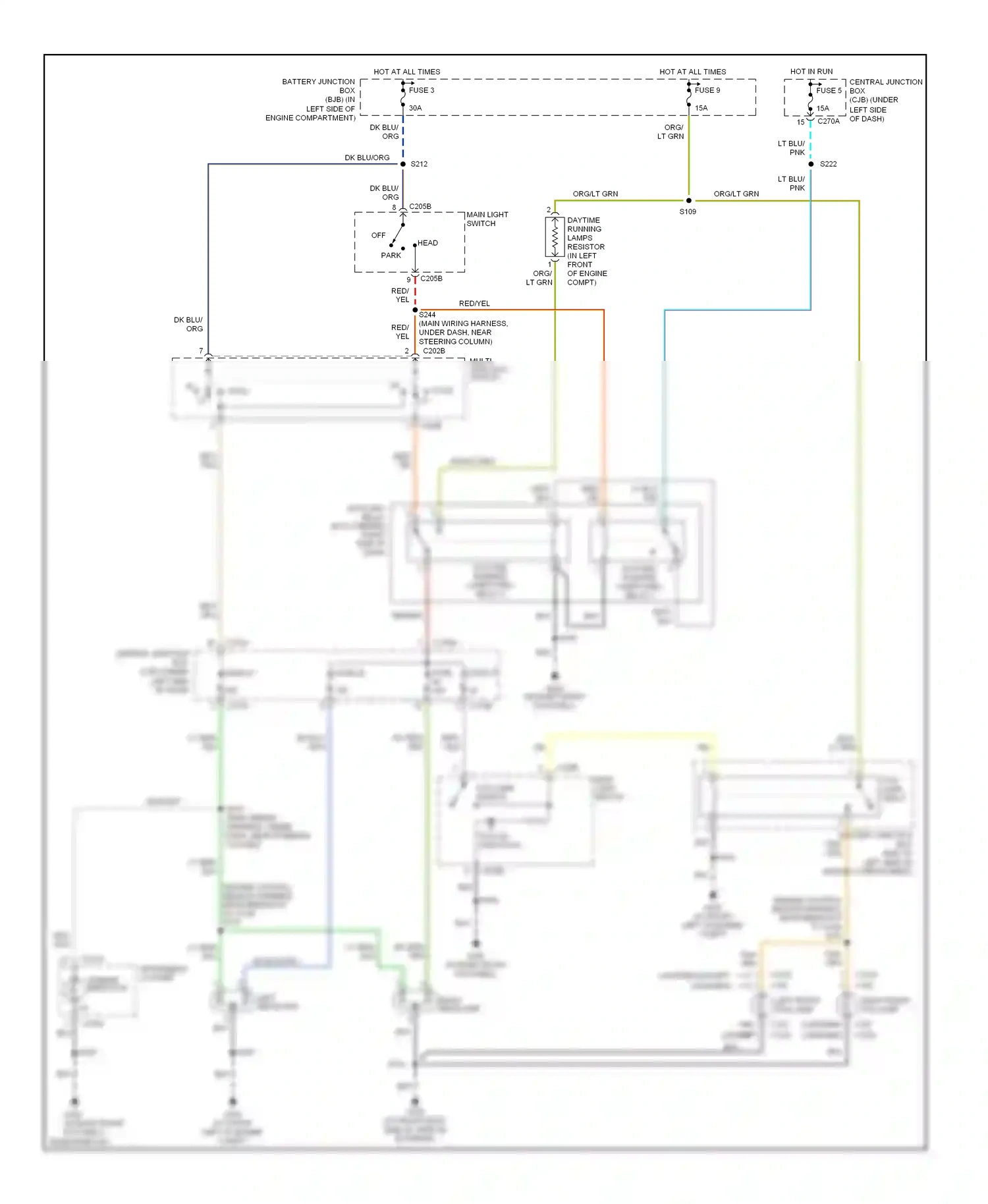 Ford Pickup F150  (1996-2012) multi- function switch wiring diagram  (16 of 20)