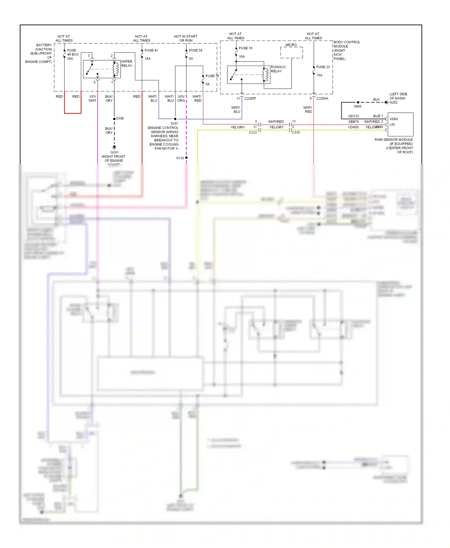 Ford Pickup F150  (1996-2012) multi- function switch wiring diagram  (10 of 20)