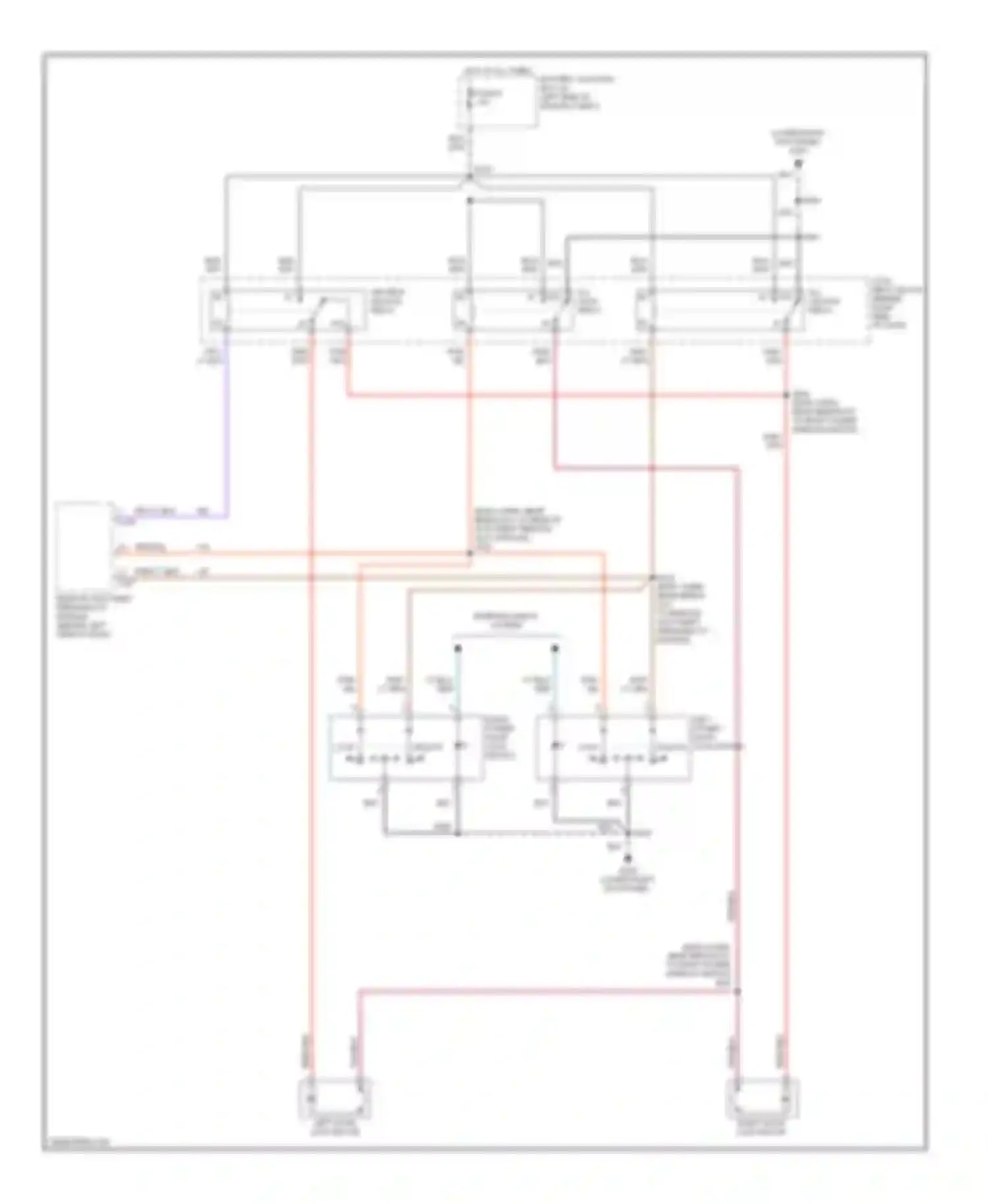 Wiring diagram left power door lock switch for Ford Pickup F250 Super Duty  (1999-1999) (5 of 6)