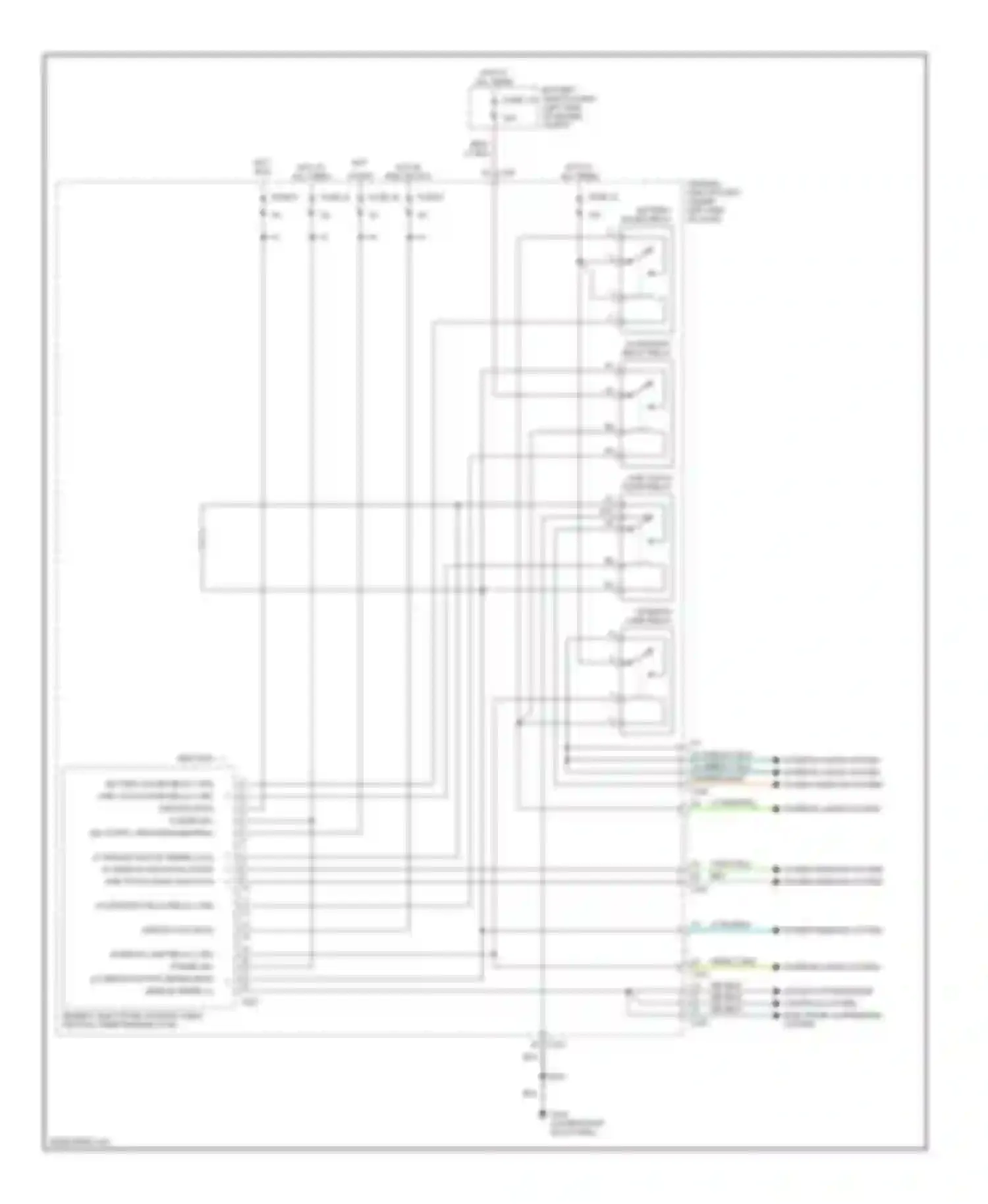 Wiring diagram power windows system for Ford Pickup F250 Super Duty  (1999-1999) (1 of 1)