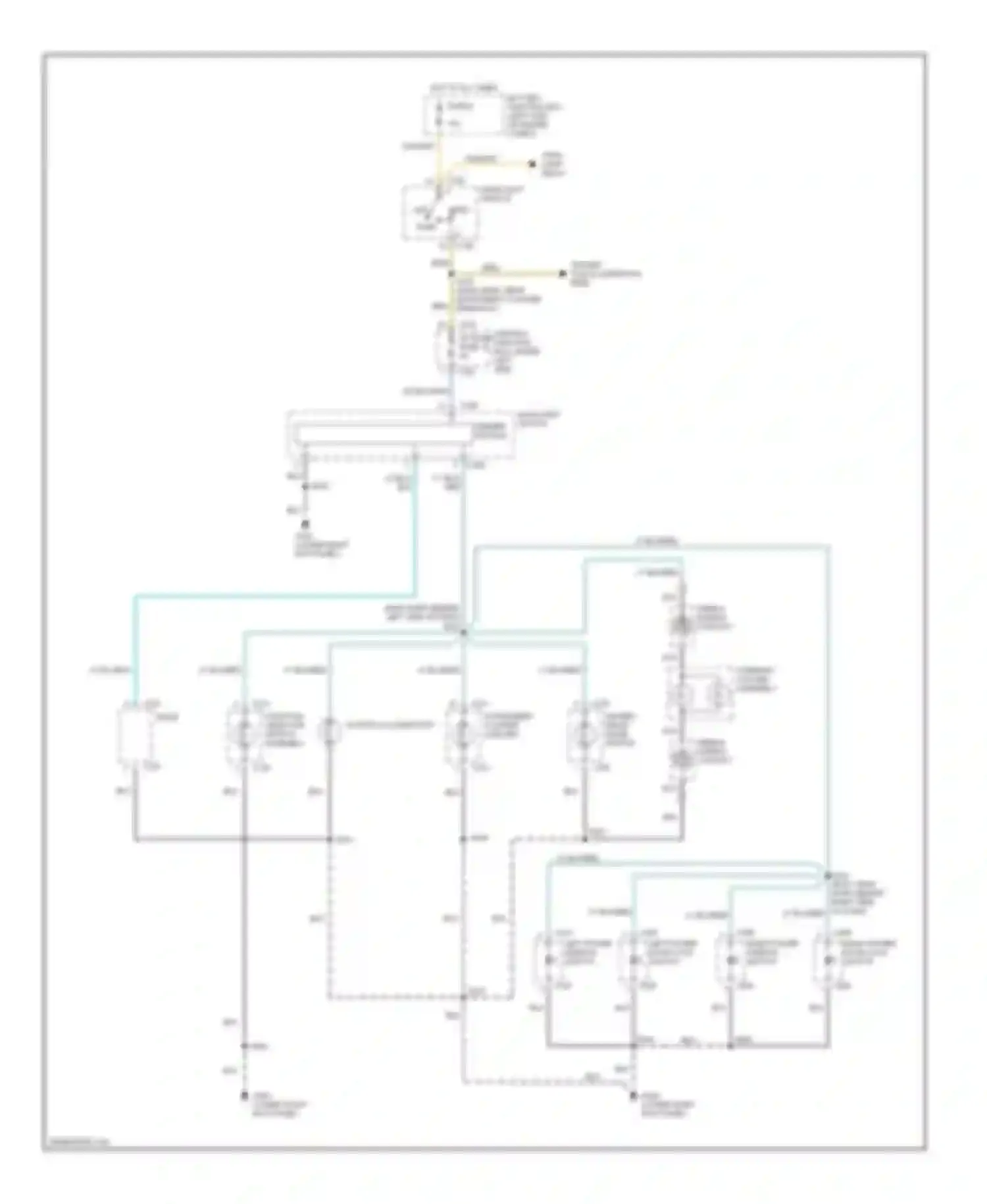 Wiring diagram right power window switch for Ford Pickup F250 Super Duty  (1999-1999) (2 of 3)