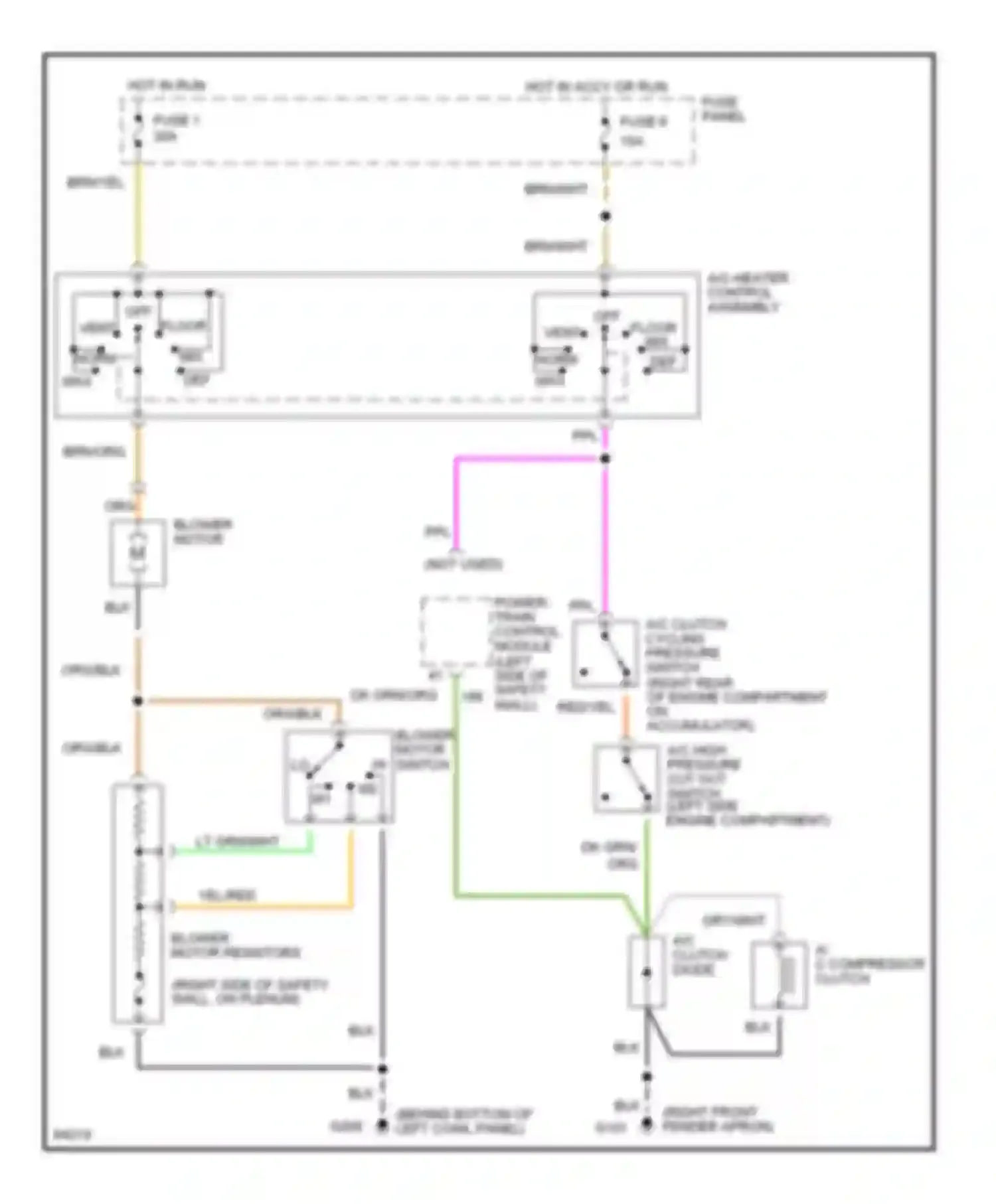 Pickup F250 Ford  (1996-1999): 7.3l di turbo diesel, air conditioning circuits