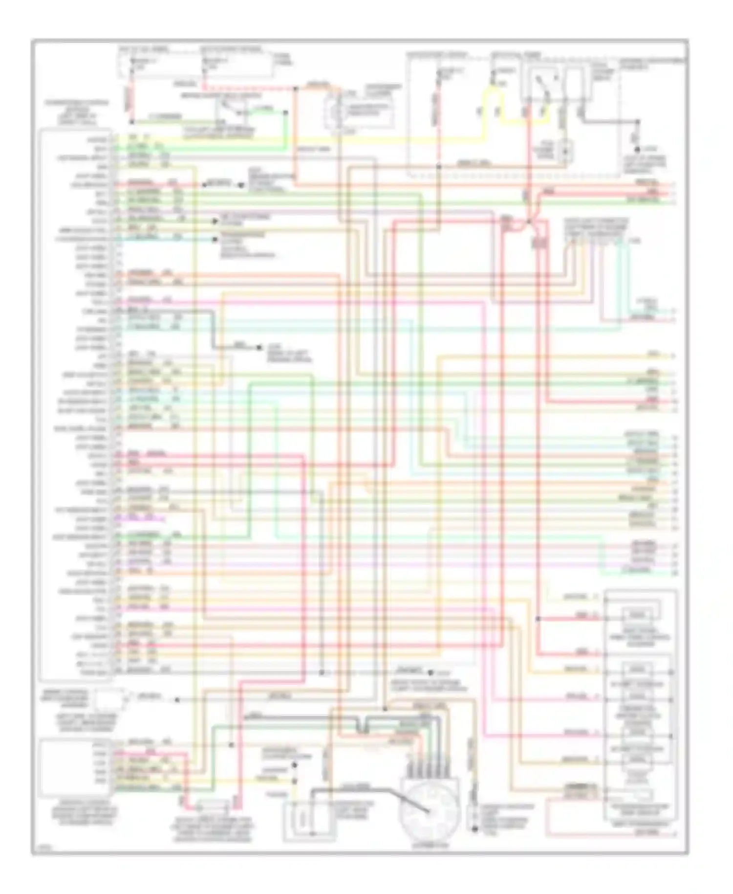 Pickup F250 Ford  (1996-1999): Wiring diagram engine performance 5.8ls, over 8500 gvwr (1 of 2)