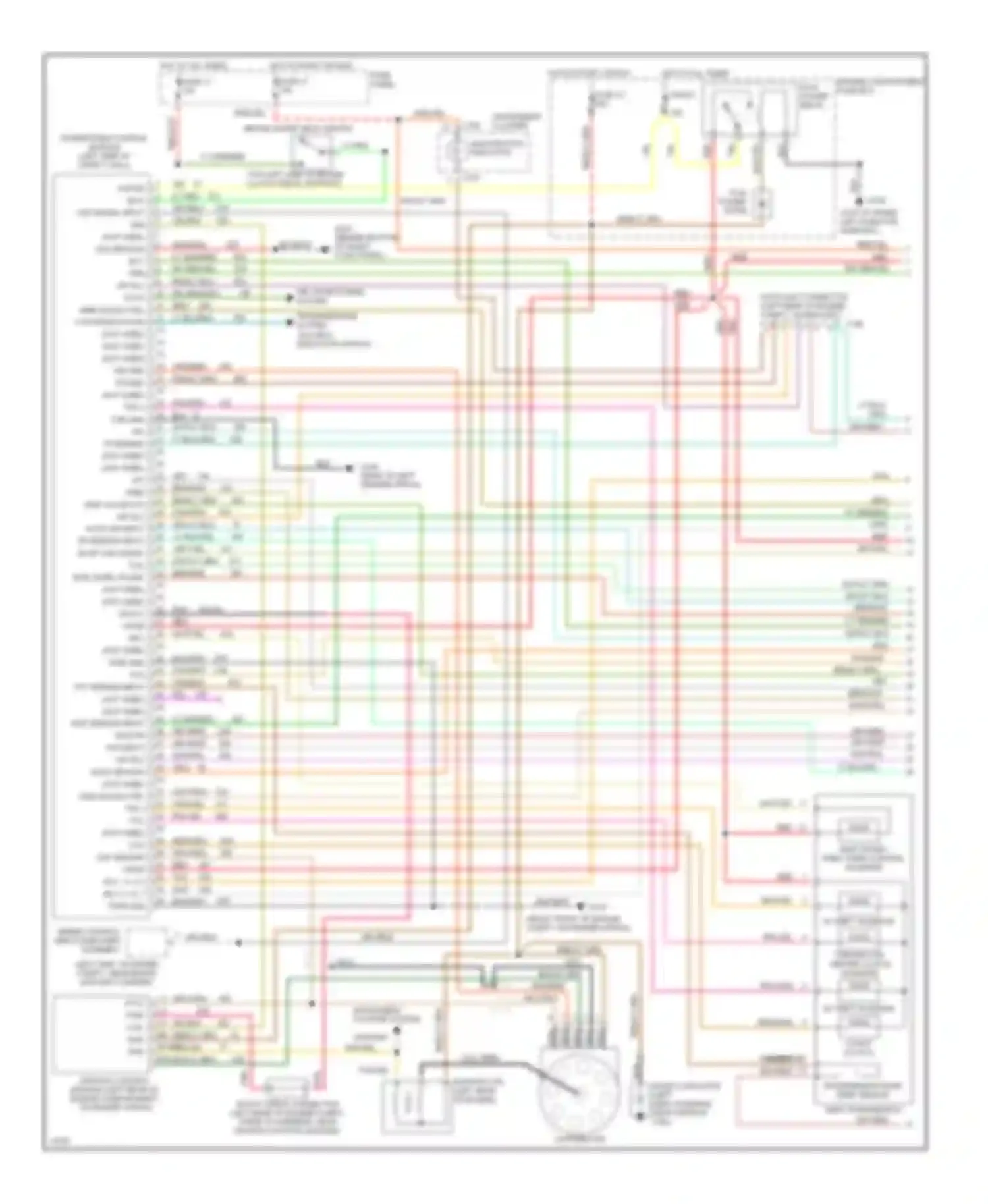 Pickup F250 Ford  (1996-1999): Wiring diagram engine performance 7.5ls, federal (1 of 2)