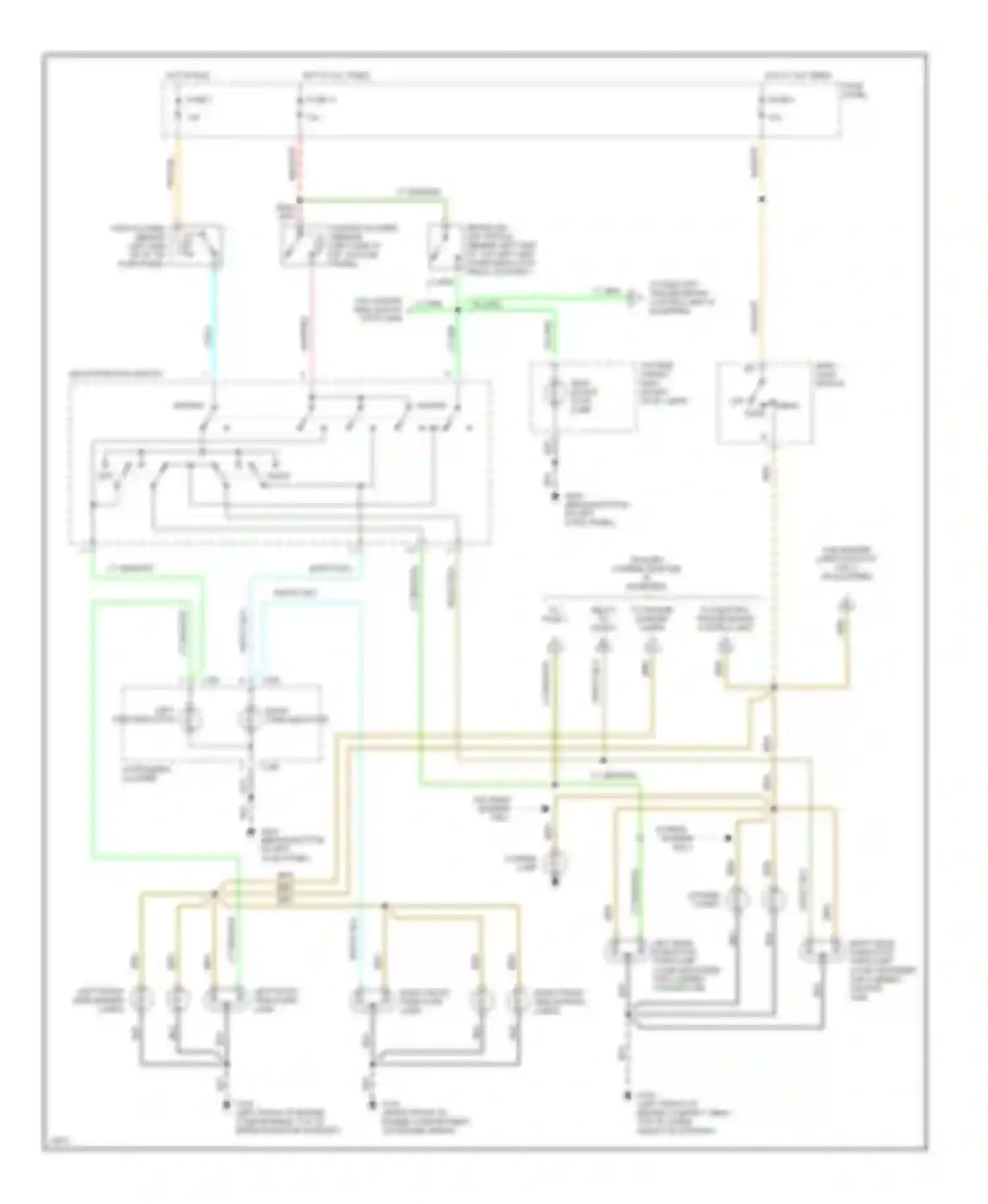 Pickup F250 Ford  (1996-1999): Exterior lamps circuit (1 of 2)