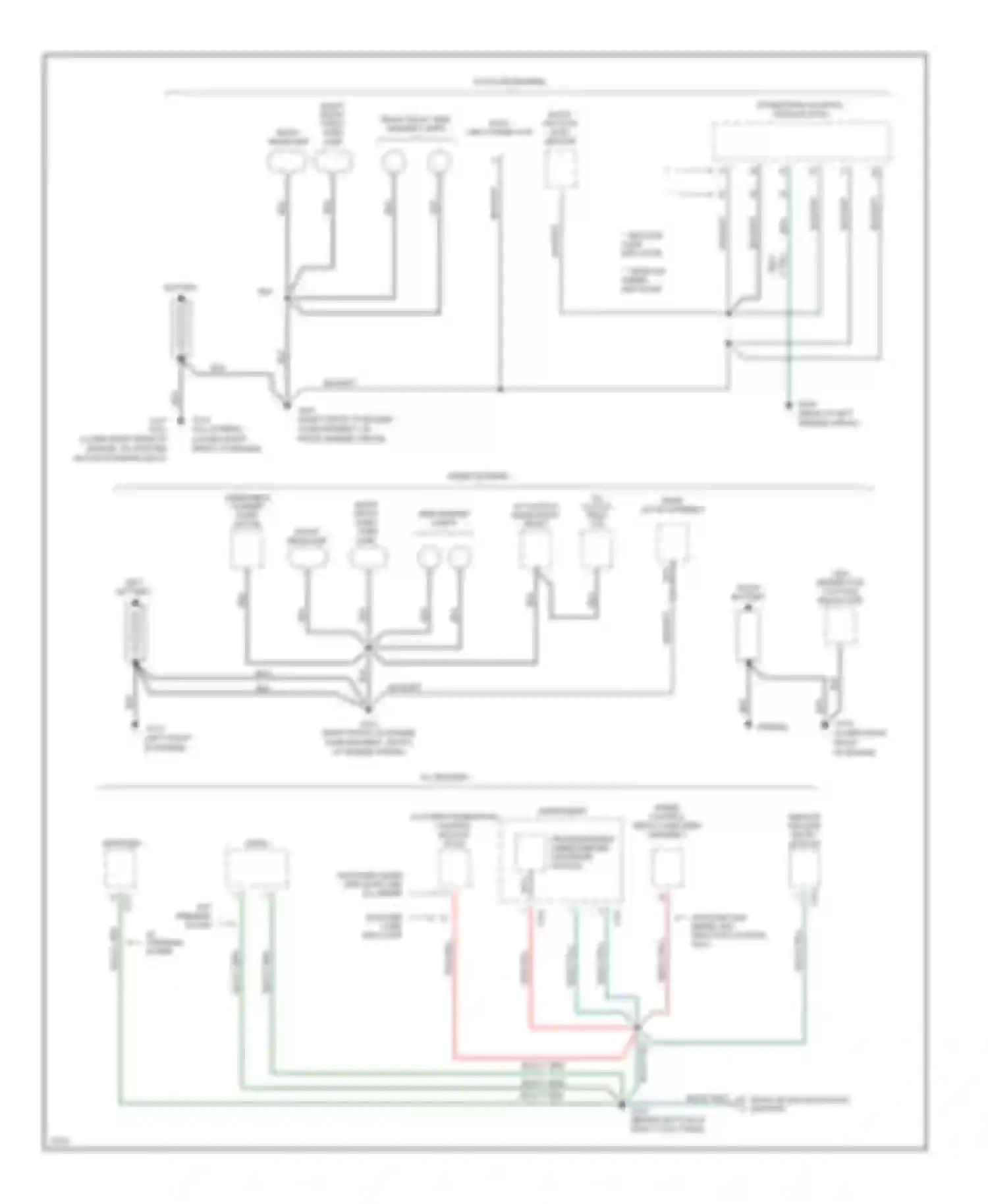 Pickup F250 Ford  (1996-1999): Ground distribution circuit (1 of 4)