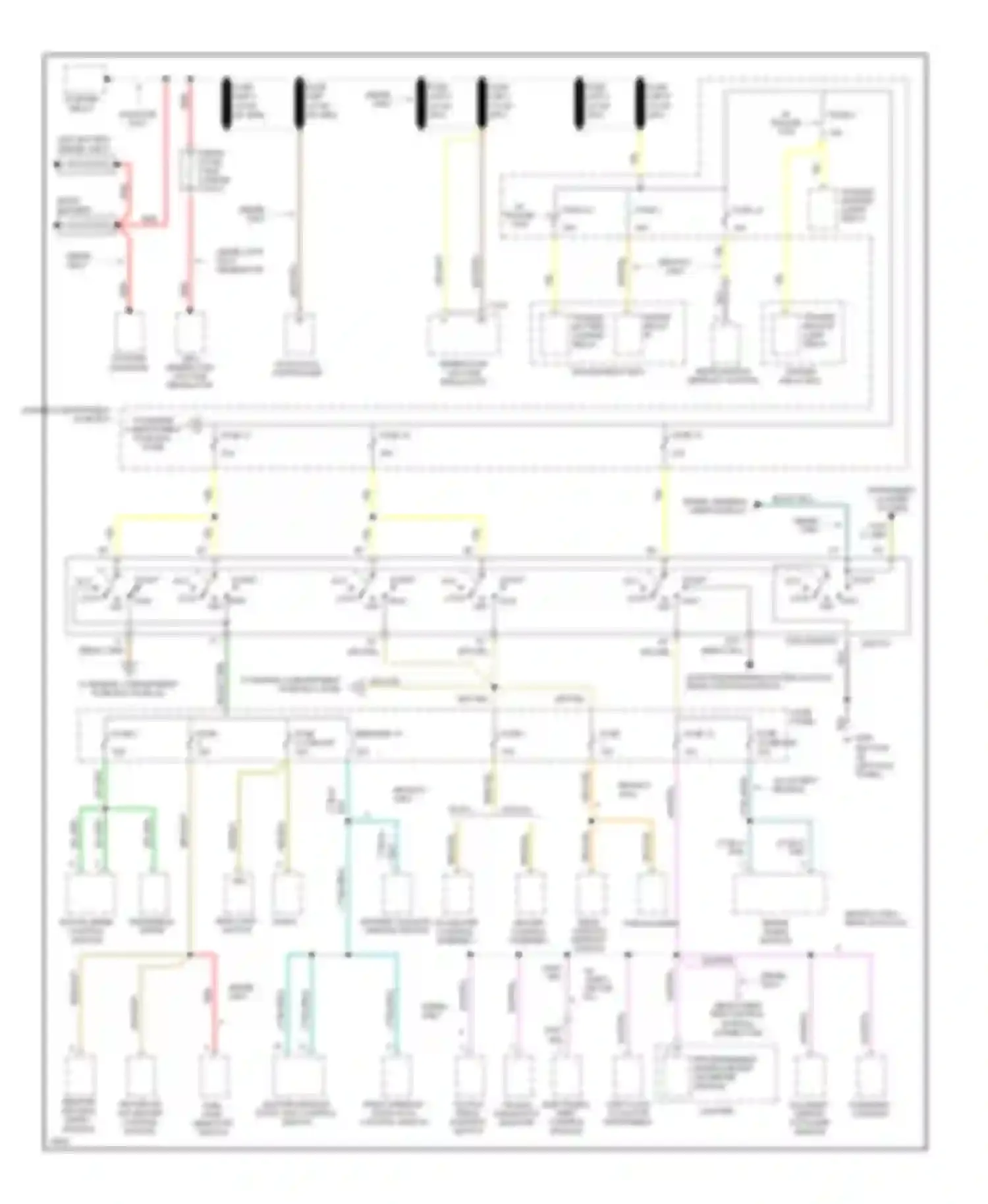 Pickup F250 Ford  (1996-1999): Power distribution circuit (1 of 3)