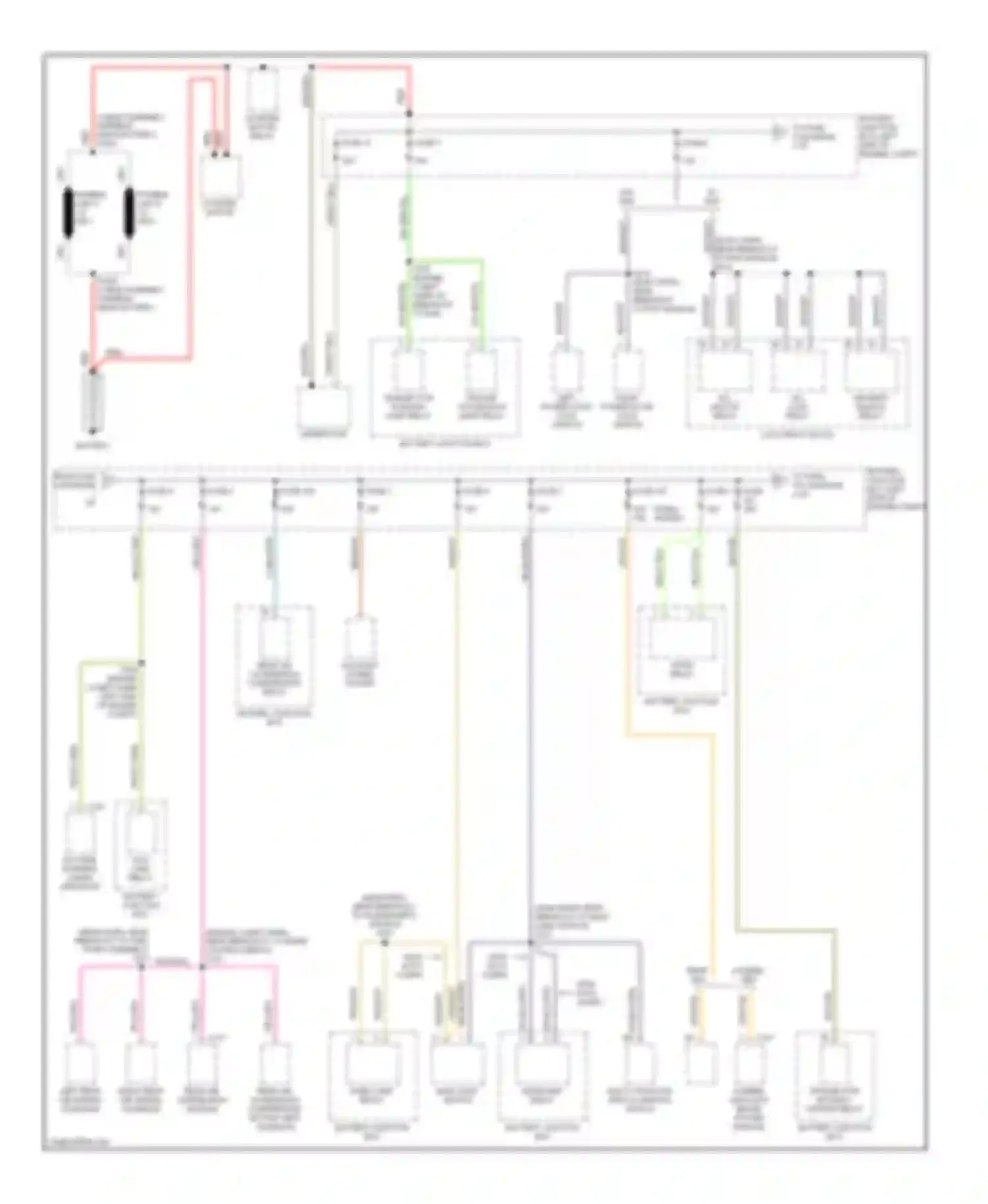 Pickup F250 Ford  (1996-1999): Power distribution circuit (1 of 4)