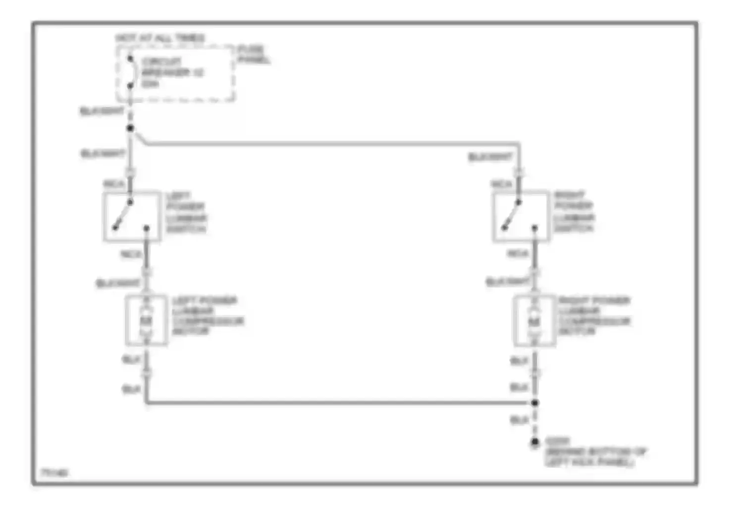 Pickup F250 Ford  (1996-1999): Lumbar circuit, with captain's chairs