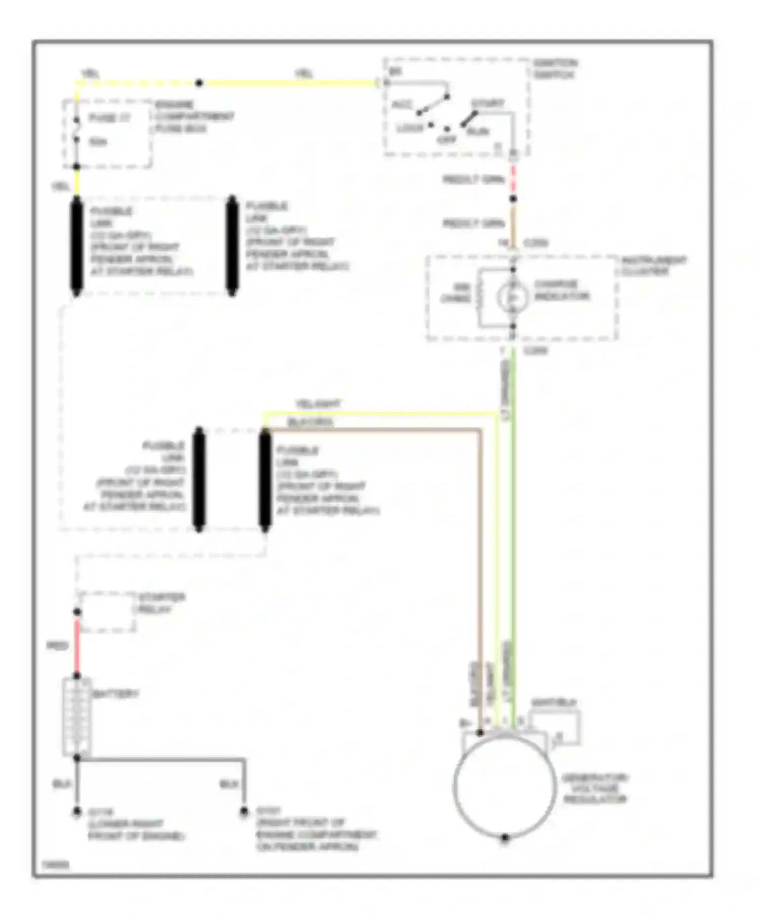 Pickup F250 Ford  (1996-1999): 7.3l di turbo diesel, charging circuit, with 130 a alternator
