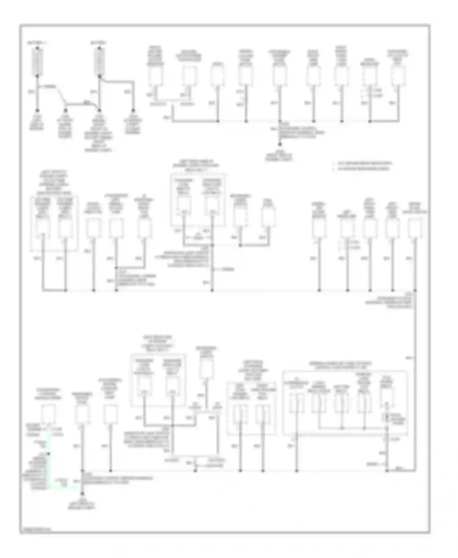 Pickup F350 Super Duty Ford  (1999-2012): Ground distribution circuit (1 of 7)