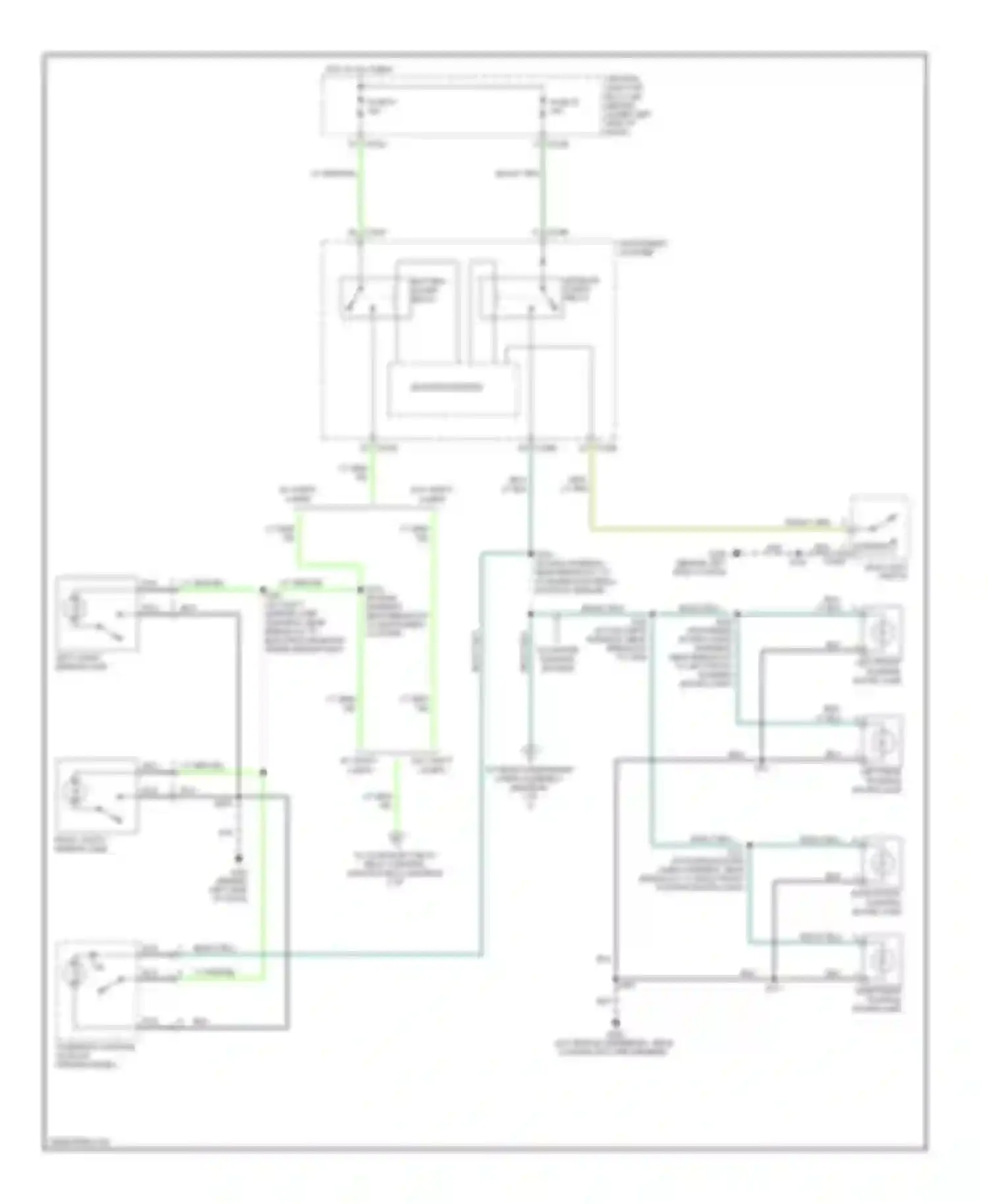 Pickup F350 Super Duty Ford  (1999-2012): Courtesy lamps circuit (1 of 3)