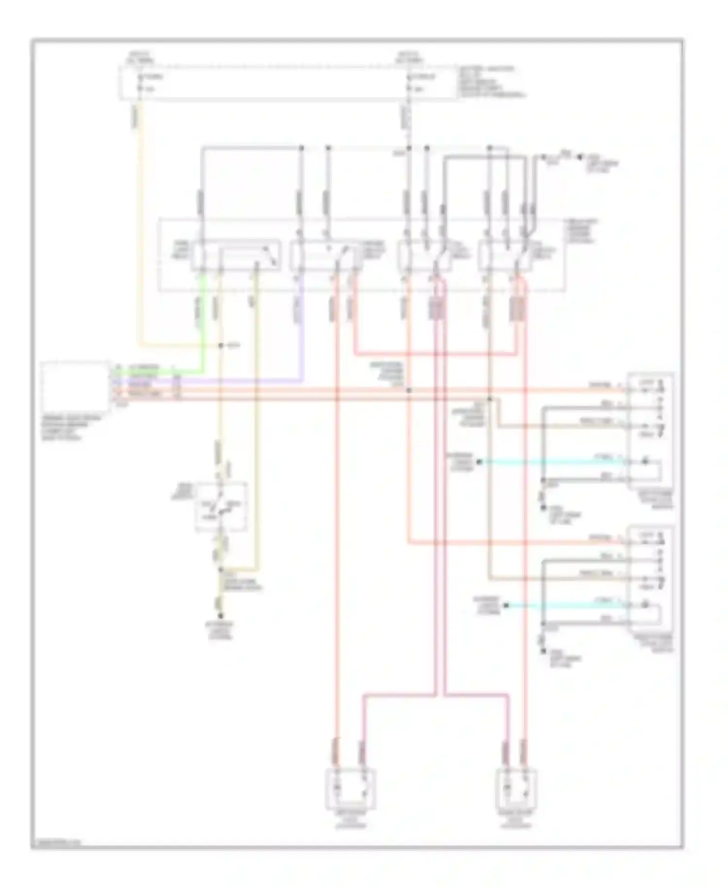 Pickup F350 Super Duty Ford  (1999-2012): Power door locks circuit, with remote/keyless entry except crew cab