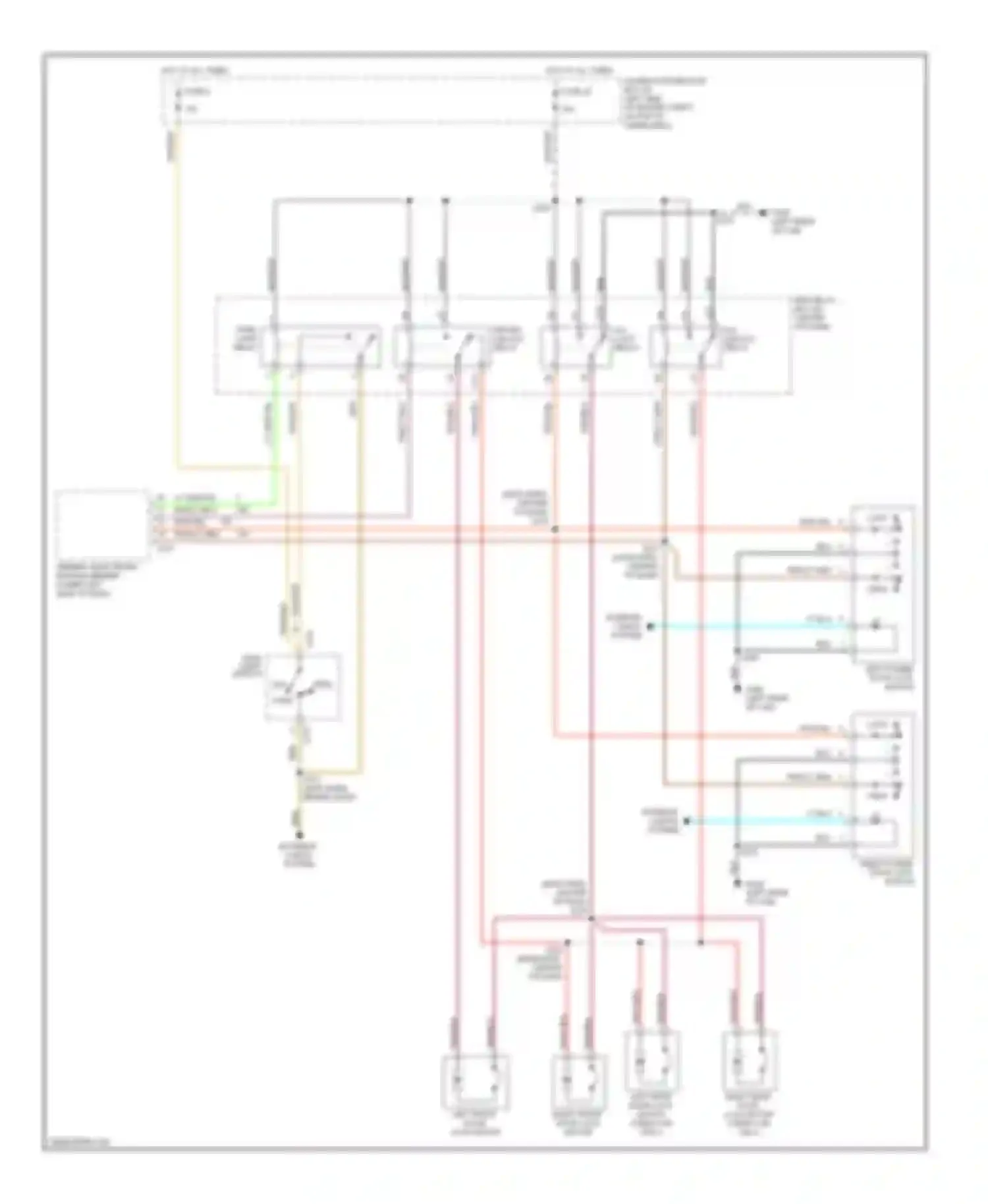 Pickup F350 Super Duty Ford  (1999-2012): Power door locks circuit, with remote/keyless entry